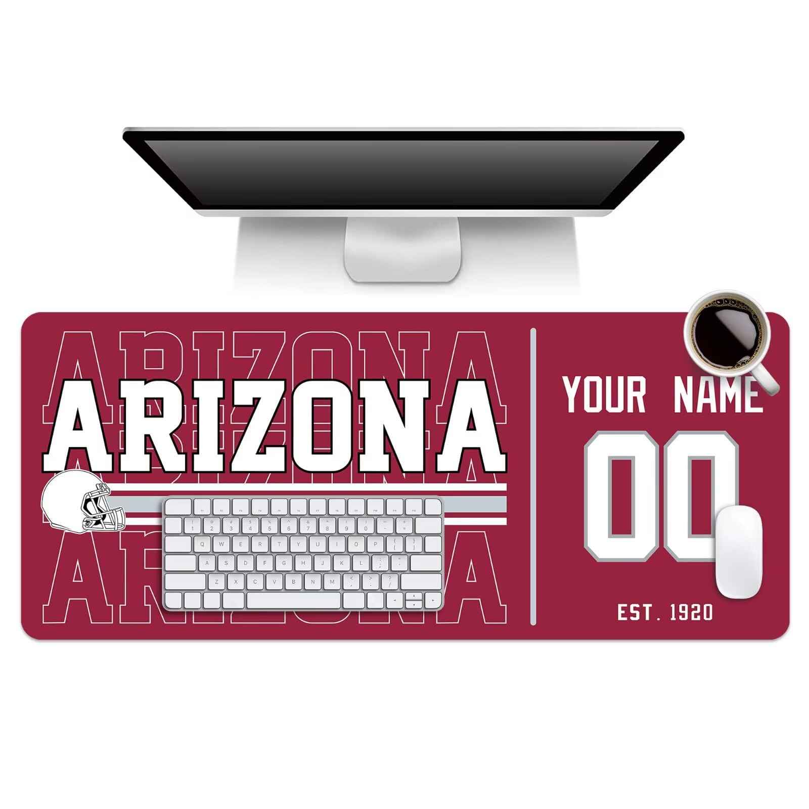 ANTKING Arizona Mouse Pad Custom Name and Number Desk Pad for Men Women Youth Gifts