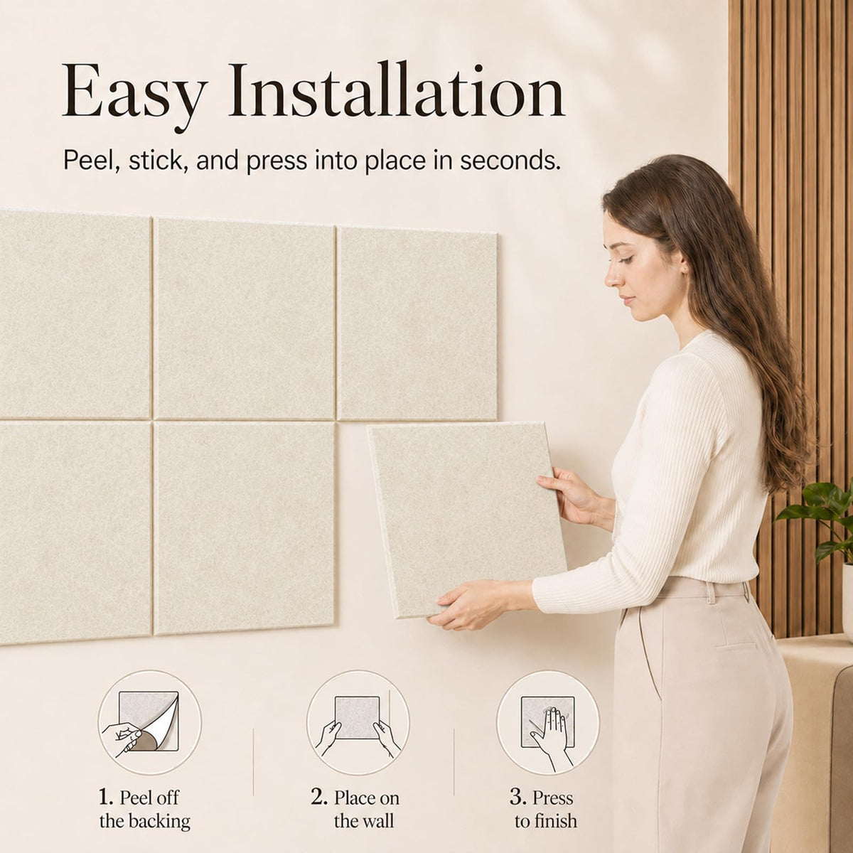 Baysola Felt Bulletin Board Tiles, Large Cork Board Alternative,24 x 36 in
