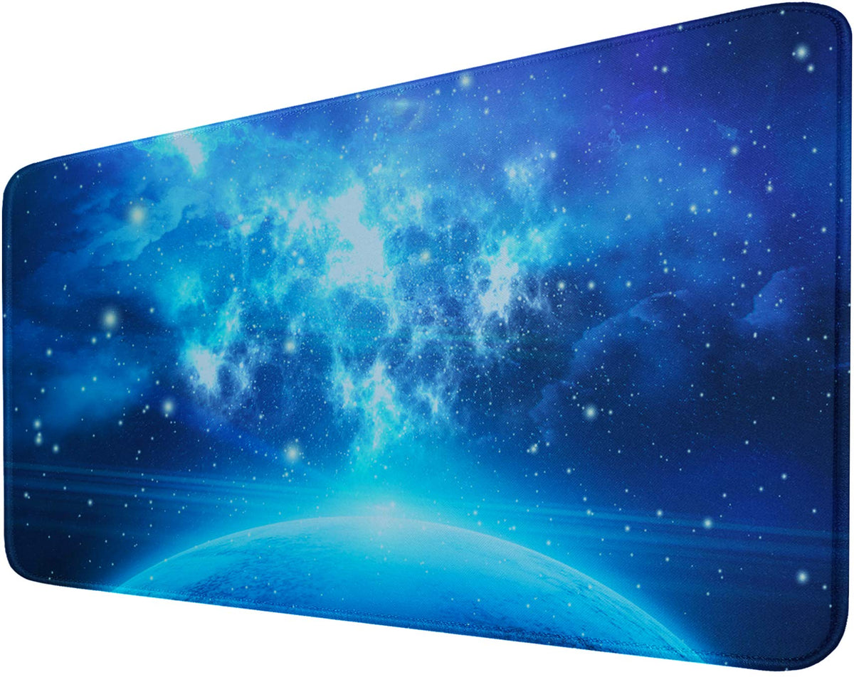 Extended Large Mouse Pad, Gaming Mouse Pad with Nonslip Base- Blue