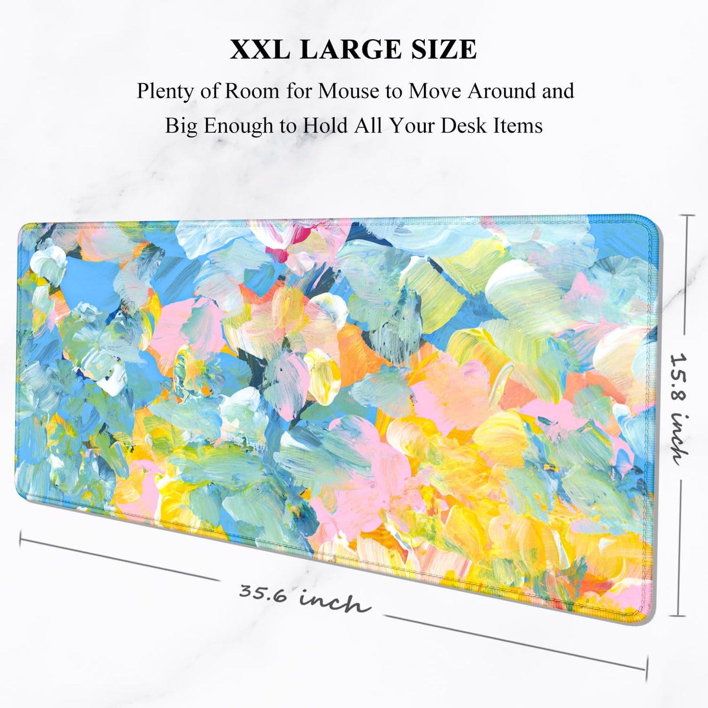 Auhoahsil Desk Mouse Pad, Large Gaming Mousepad, XXL Desk Pad, Extended Long Superior Micro-Weave
