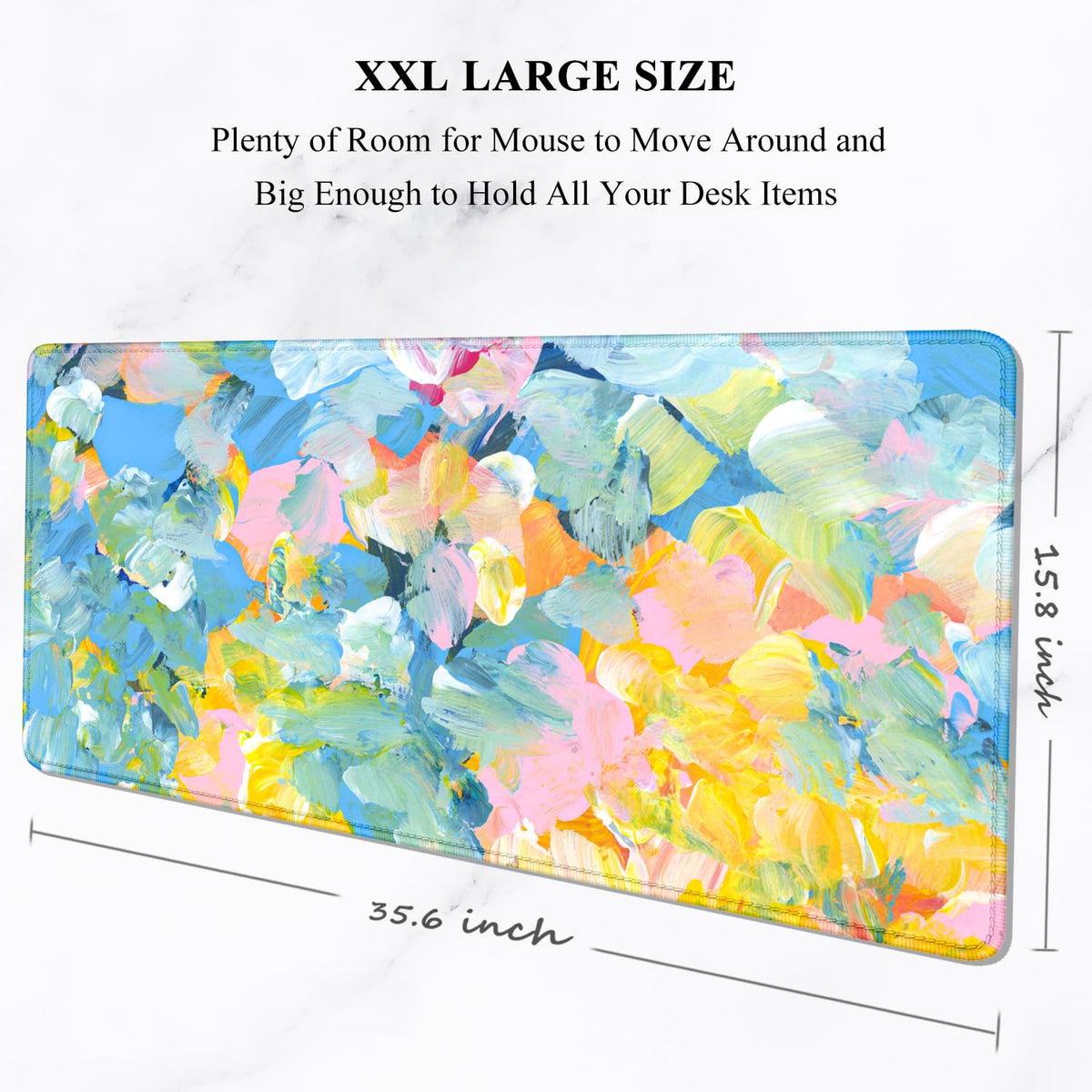 Auhoahsil Desk Mouse Pad, Large Gaming Mousepad, XXL Desk Pad, Extended Long Superior Micro-Weave