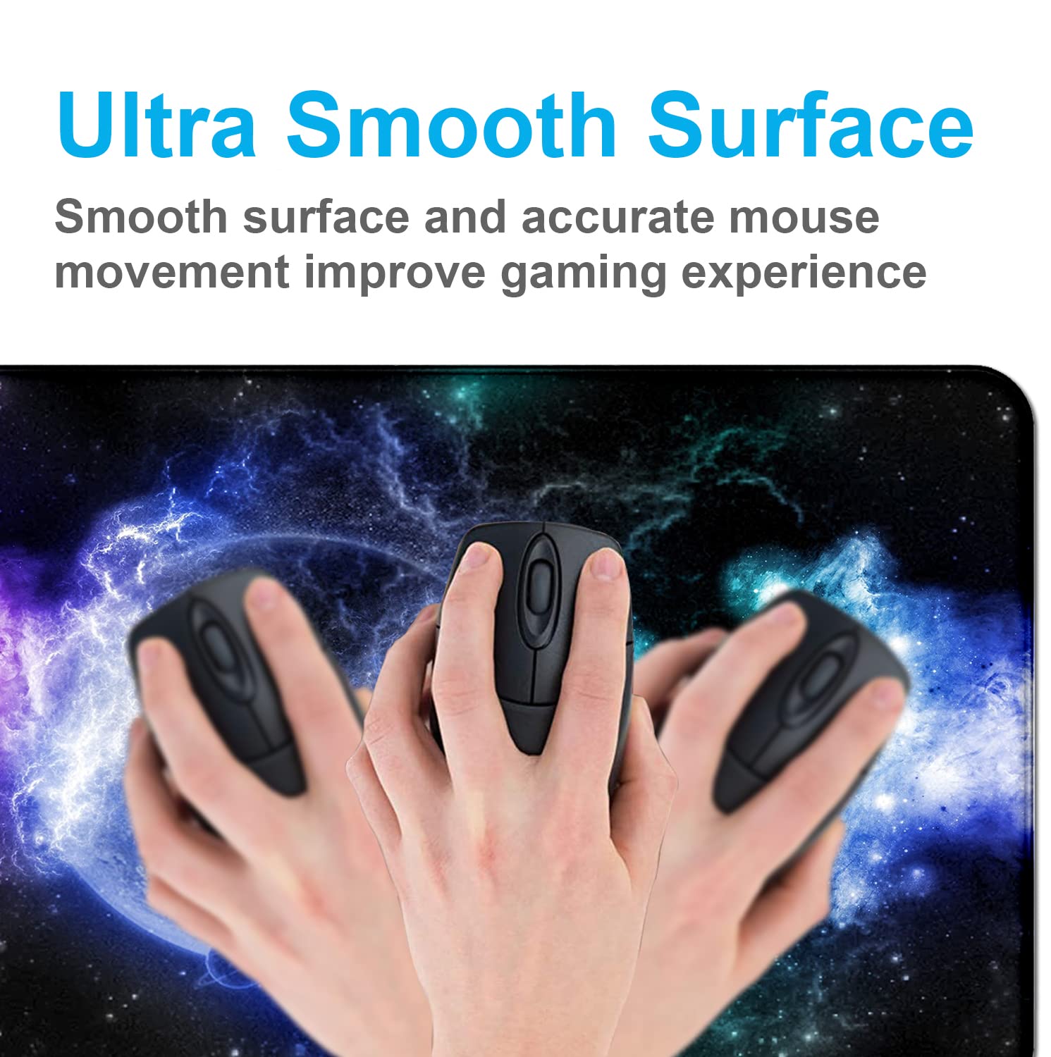 Large Extended Nebula Starry Sky Mouse Pad, Laptop and Home Office Desk Pad