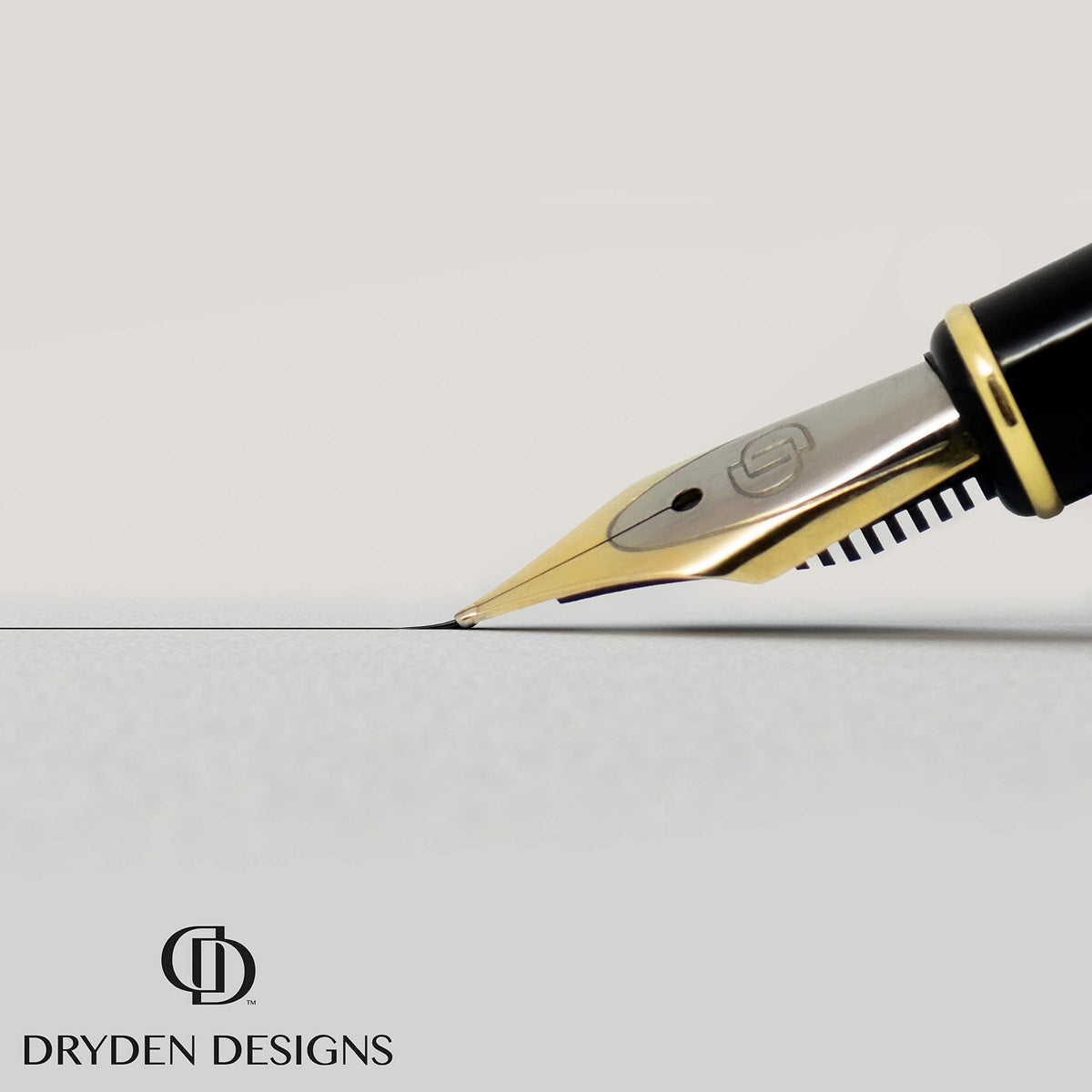 Dryden Designs Fountain Pen - Medium and Fine Nibs | Includes 24 Ink Cartridges and Ink Refill