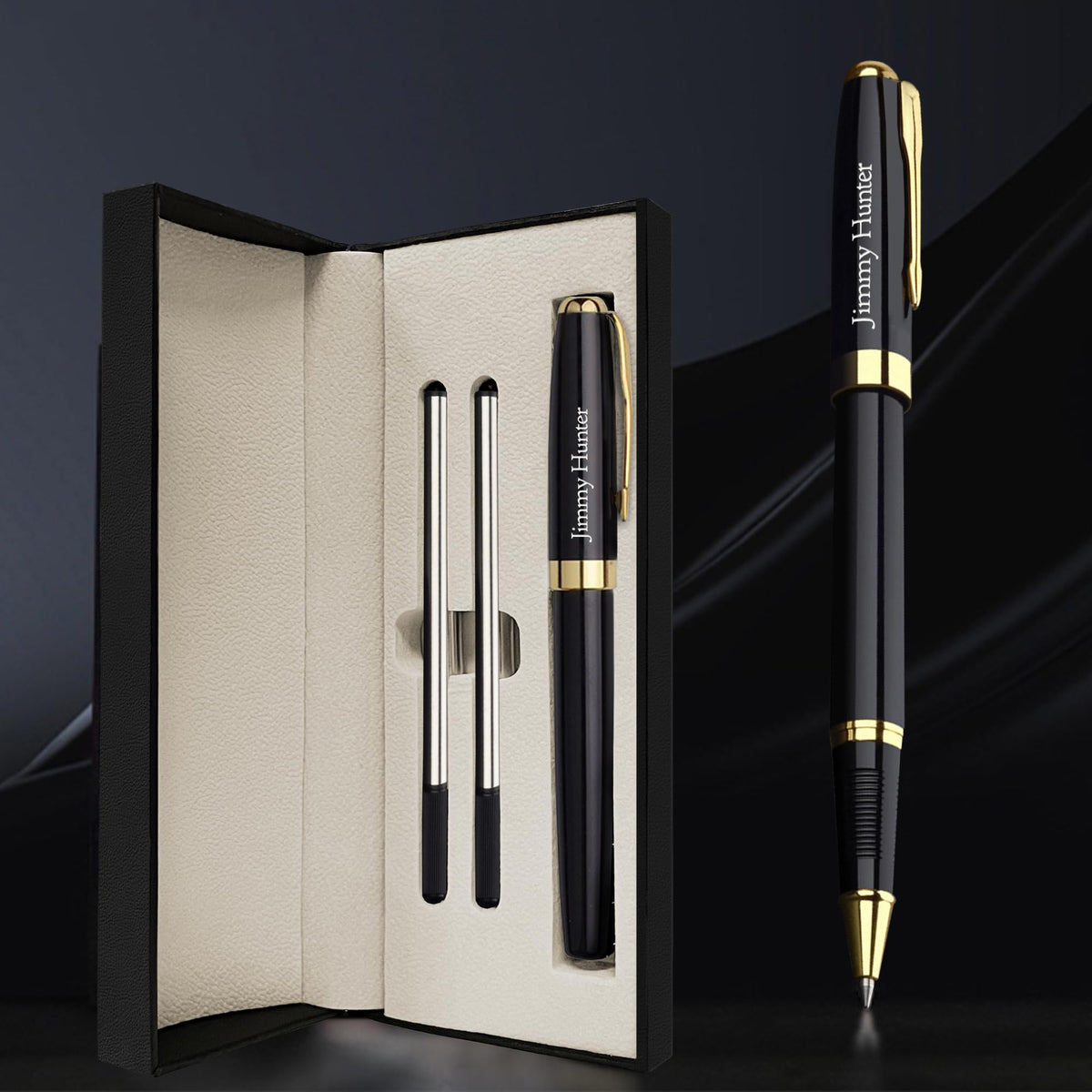 EDSG Personalized Pens Engraving Pen Custom Ballpoint Pens with Refillable Thank You Teacher