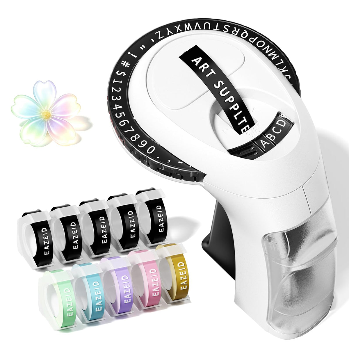 Embossing Label Maker, Vintage Embossed Labeler with 10Roll Color 3D Tapes