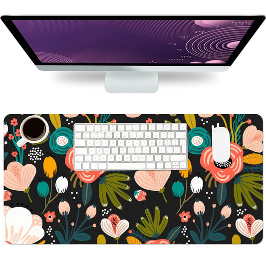 Desk Mat Large Protector Pad 23.6" ×11.8", Non-Slip PU Leather Desk Blotter, Waterproof Mouse Pad