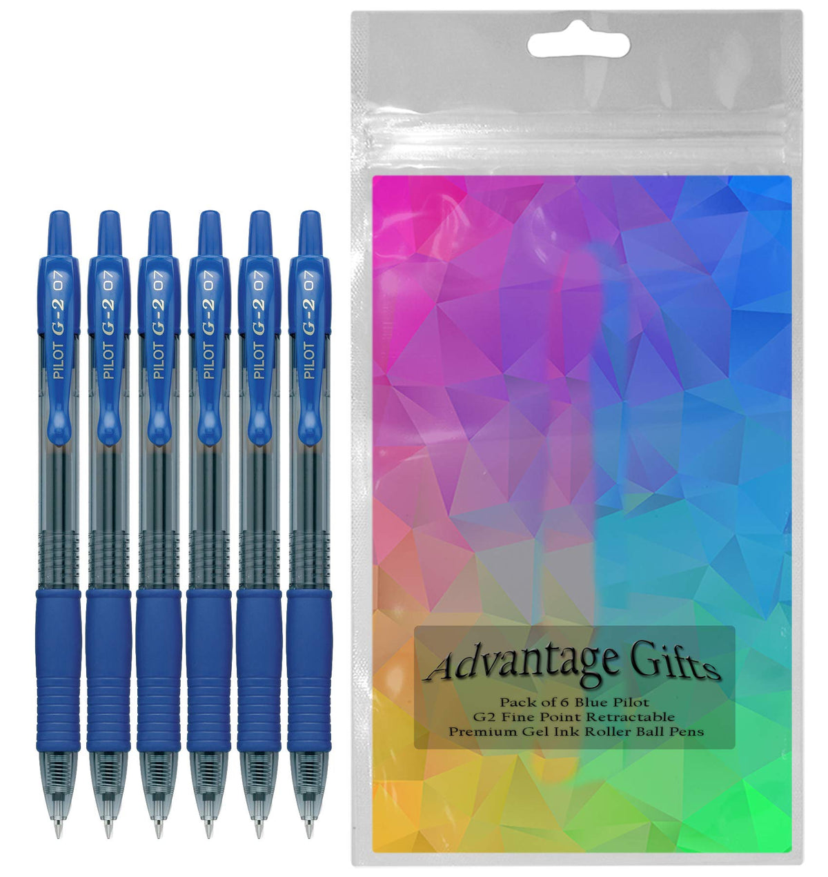 Advantage Gifts G2 Retractable Premium Gel Ink Roller Ball Pens Fine Point Fine Point (.7mm) Blue