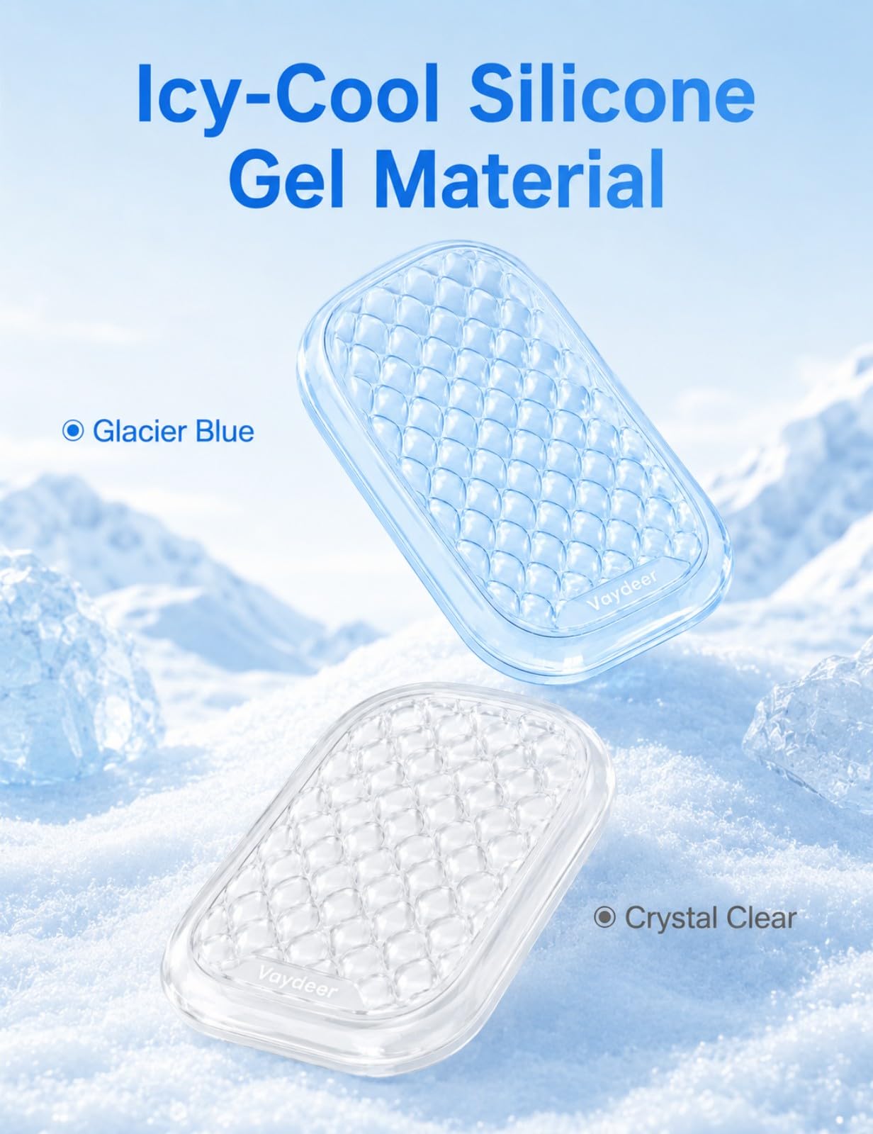 Vaydeer Clear Gel Elbow Pad for Desk, Ergonomic Arm Rest Cushion