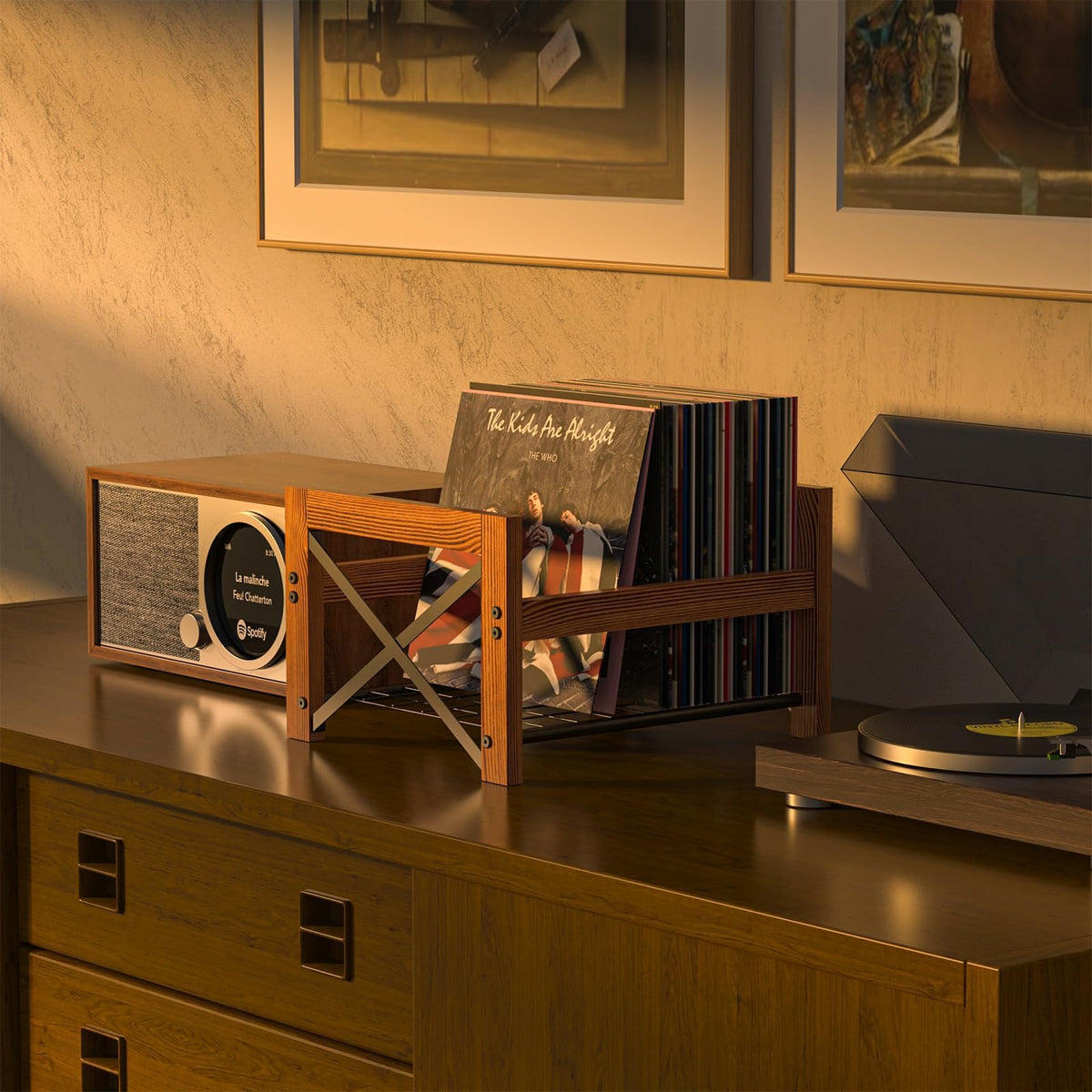 X-cosrack Vinyl Record Holder – 1 Pack Only – Fits 7"–12" Albums, Holds 50–100 Records, DVDs, or