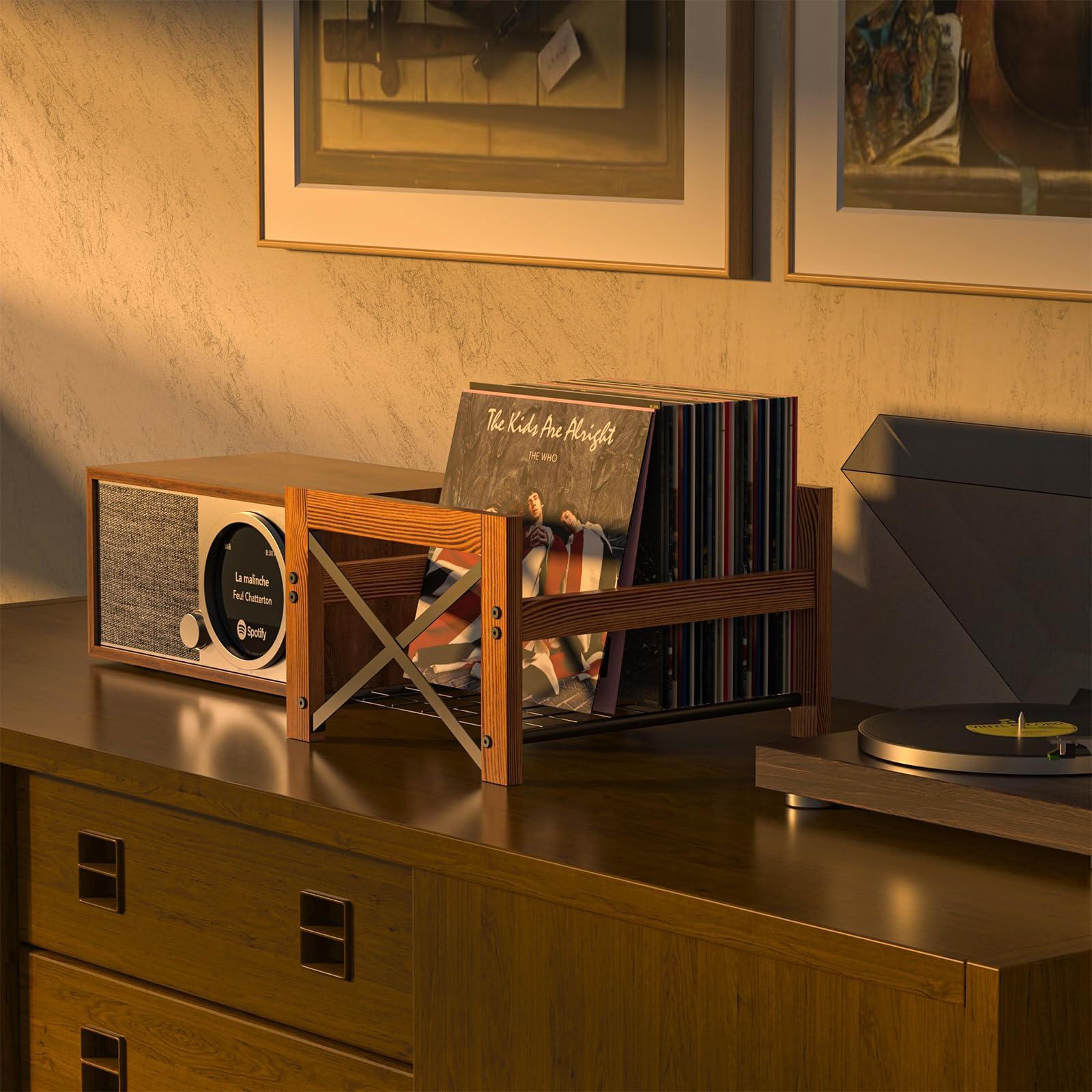 X-cosrack Vinyl Record Holder – 1 Pack Only – Fits 7"–12" Albums, Holds 50–100 Records, DVDs, or