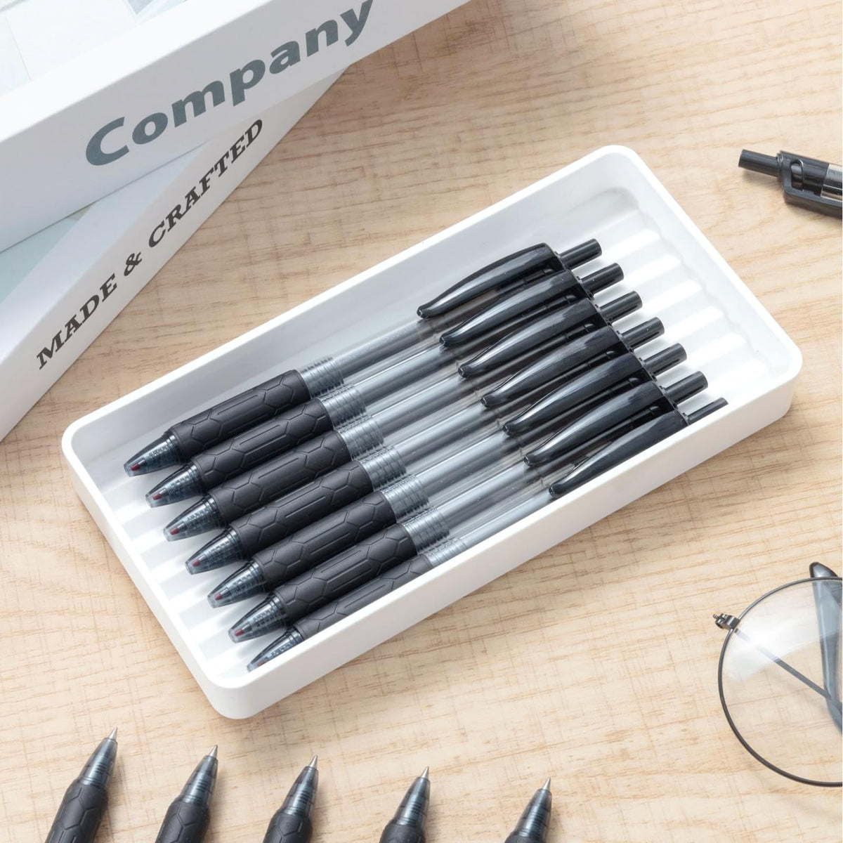 M&G 30 Pcs Black Gel Pens, 0.5mm Fine Point, Quick Dry Ink