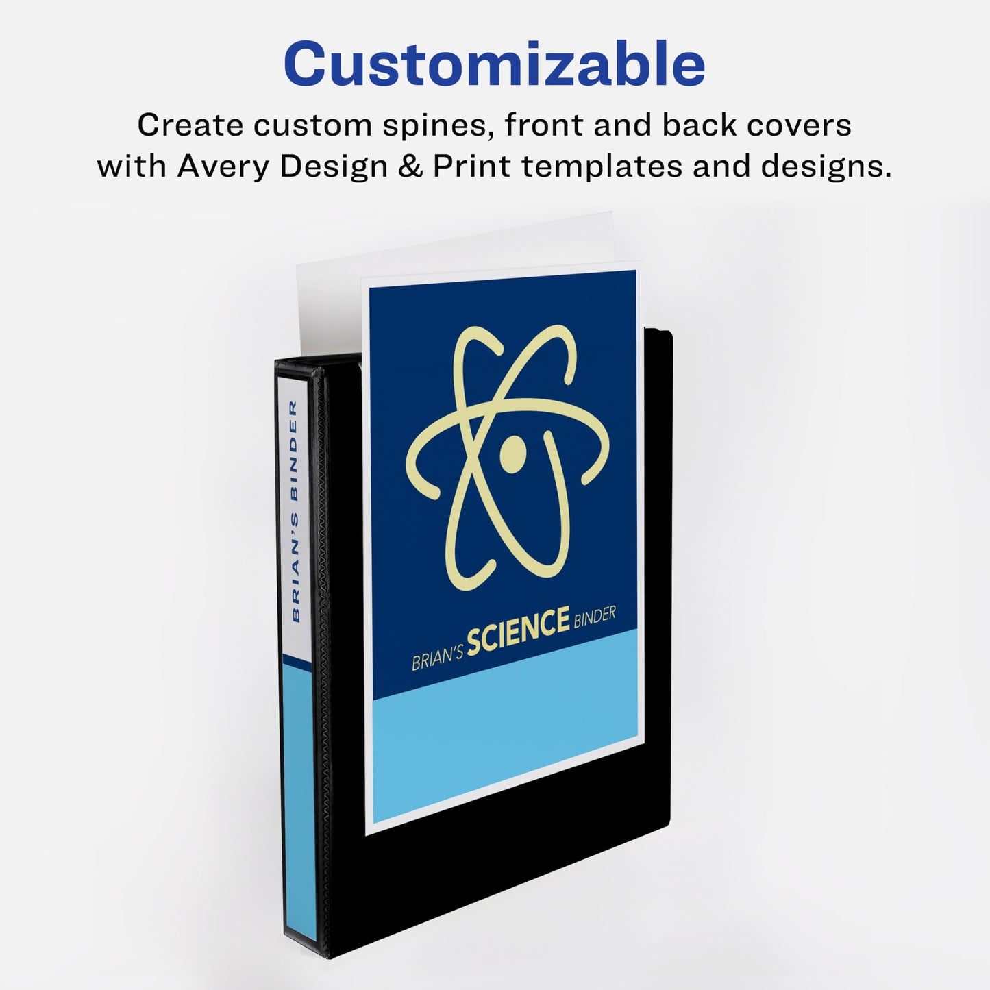 Avery Standard View 3 Ring Binders, 1" Round Rings, 175-Sheet Capacity, 1.4 Inch Wide Spine, White