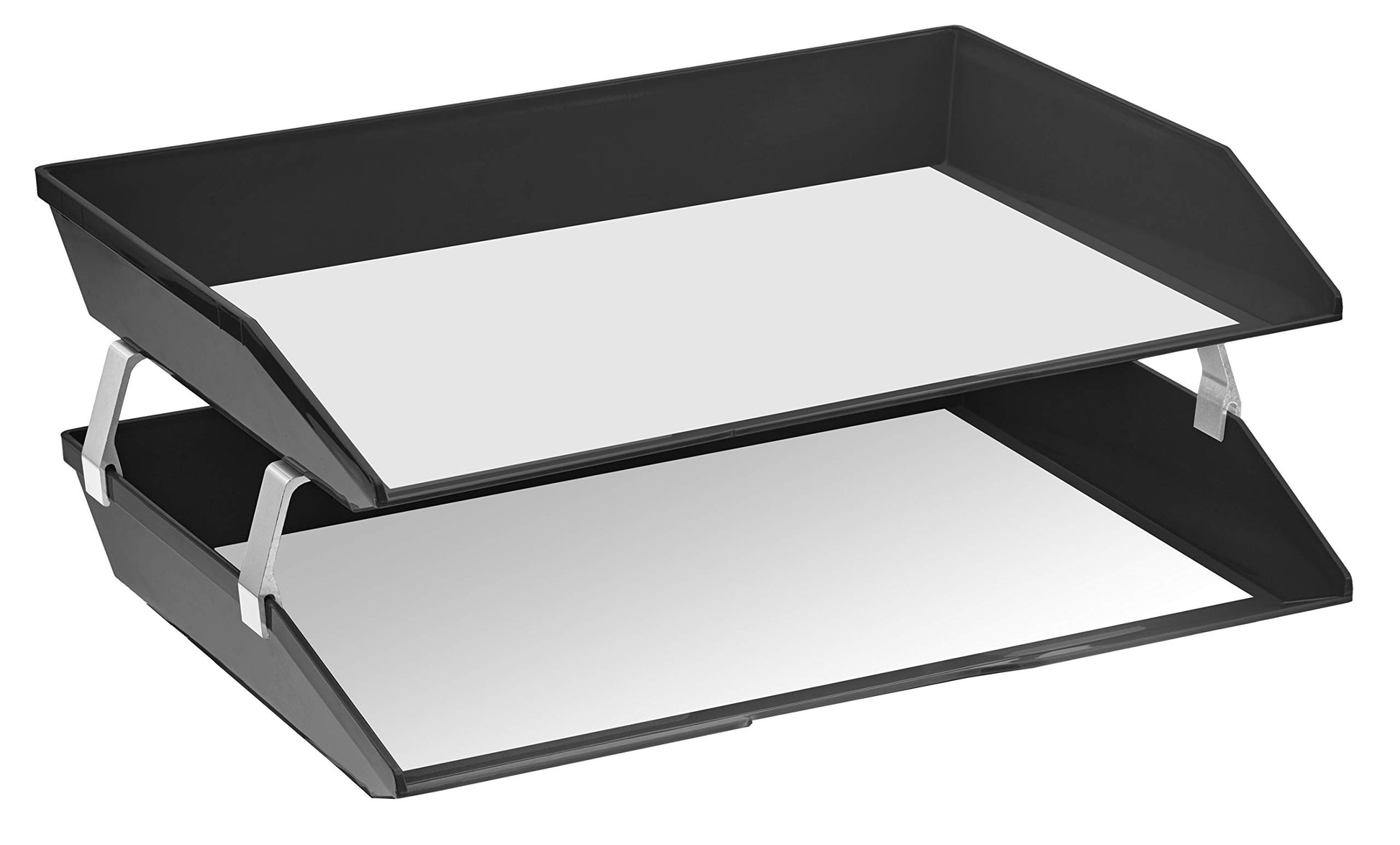 Acrimet Facility 2 Tier Letter Tray, Side Load, Letter Size/A4, Desktop File Organizer, Plastic