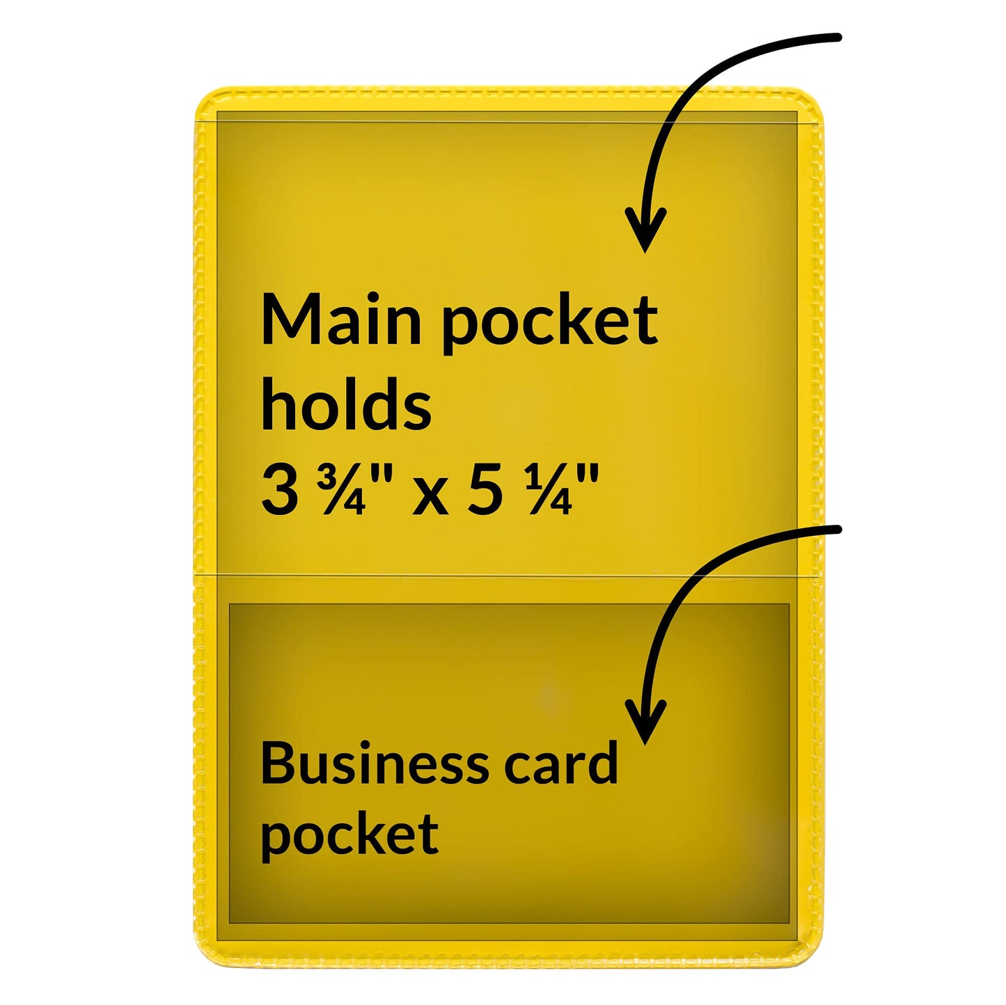 StoreSMART® - Yellow-Back Auto Insurance & ID Card Holders - 20 Pack - RFS20-Y20