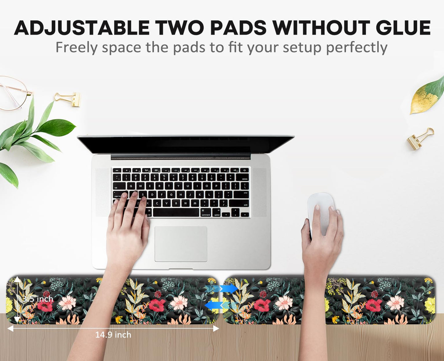 JIKIOU L-Shaped Desk Elbow Pad for Desk,Memory Foam Elbow Support Pad 2Pack