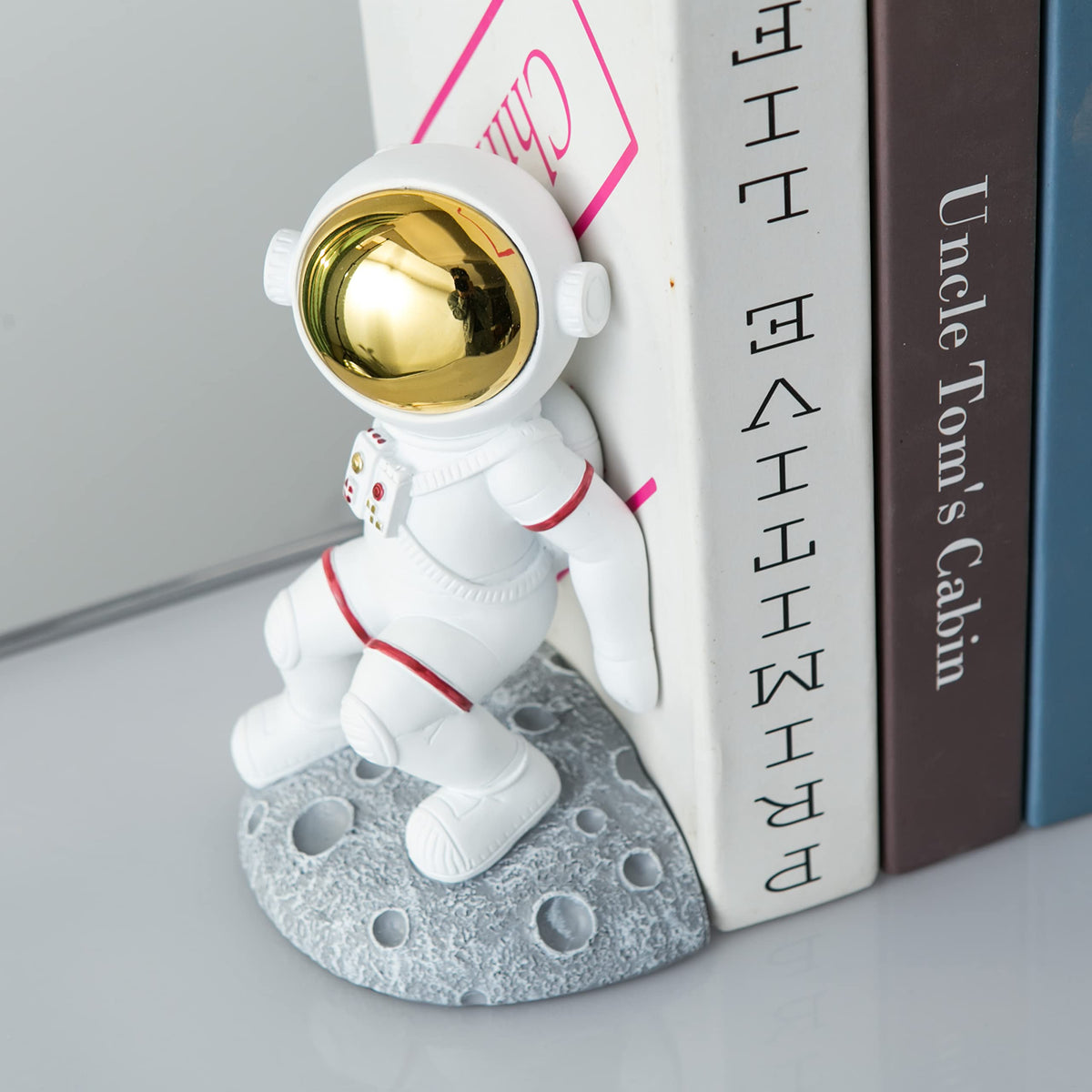 Banllis Space Bookends for Kids Room Nursery, Astronaut Themed Decor