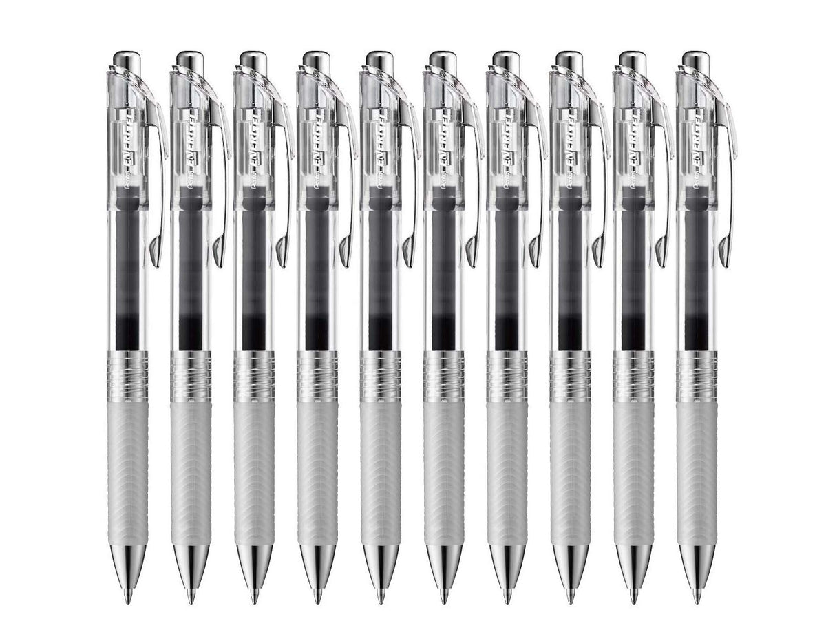 Pentel BL77TL-A Gel Ink Ballpoint Pen, ENERGEL IN FREE 0.7 BLACK, 10 PCS