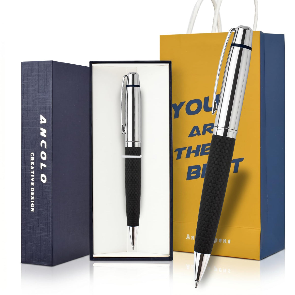 Ancolo Personalized Ballpoint Pen Writing Set- Office Gift set Luxury Pen