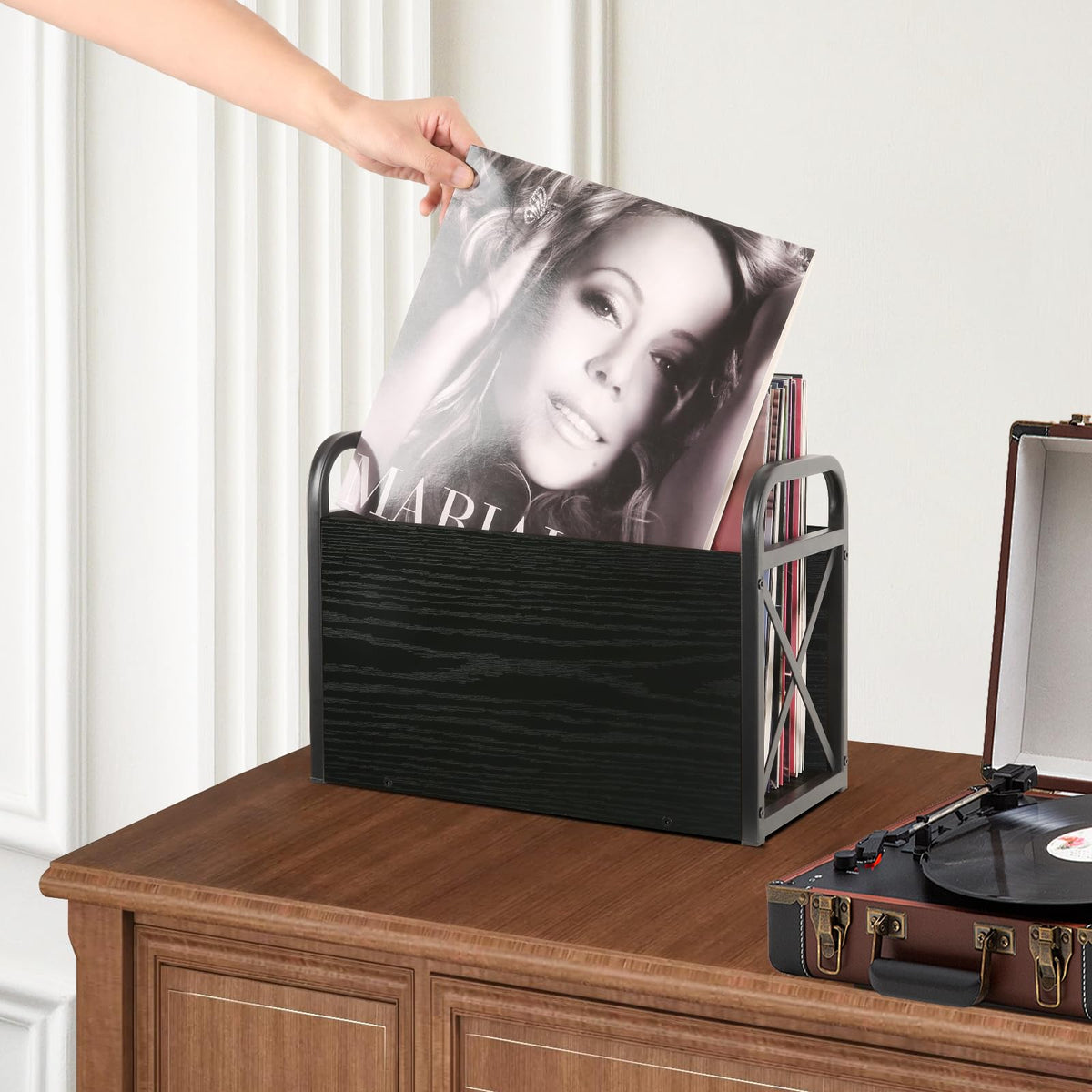 YINMIT Magazine Holder, Magazine Rack Floor, Magazine Storage Basket, Folder Organizer Bin for