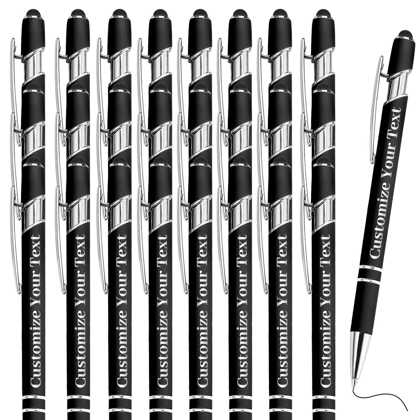 Fadace Up to 500 Pcs Personalized Pens Bulk Custom Customized Pen with Stylus Free Engraving