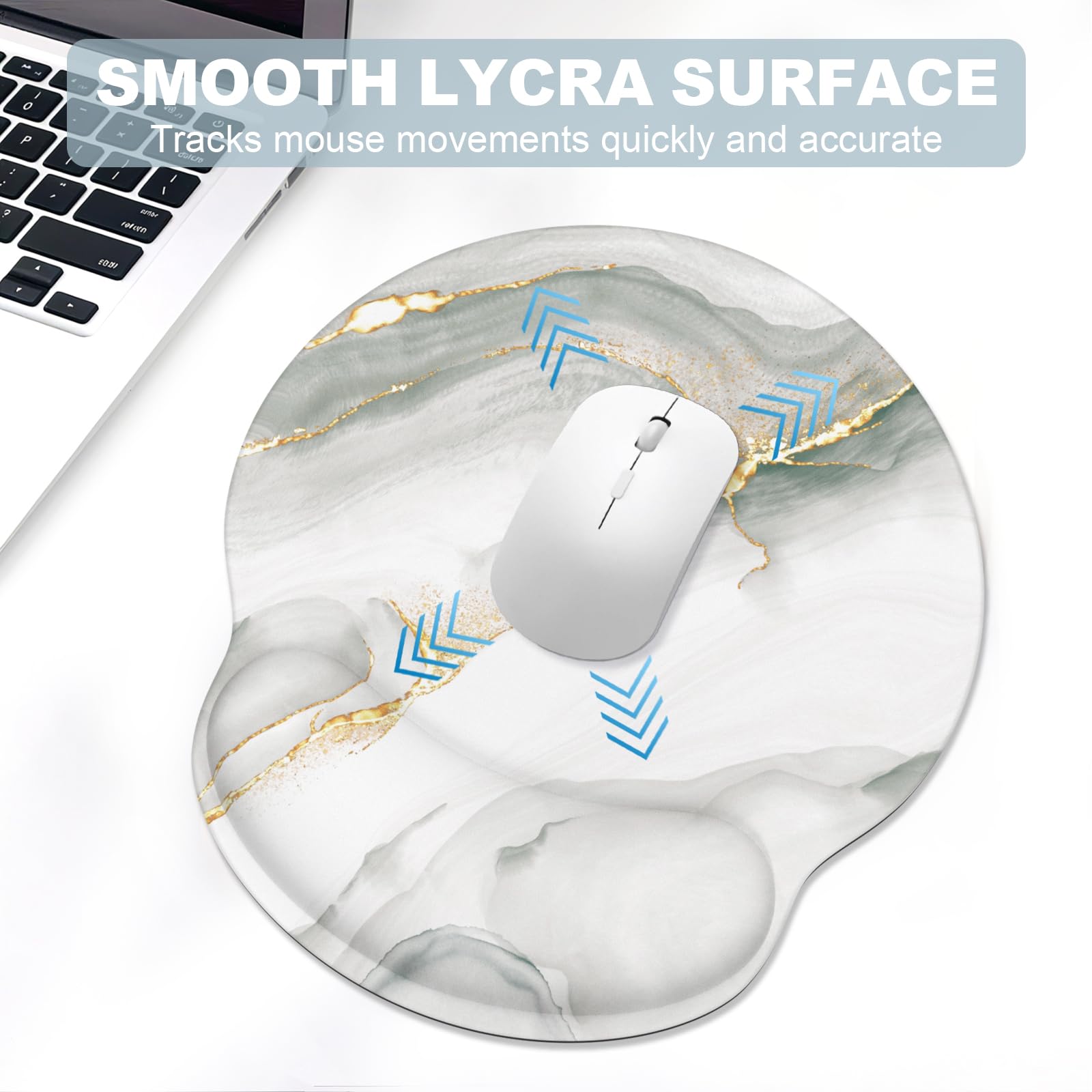 Ergonomic Mouse Pad with Wrist Rest and Keyboard Wrist Rest, Mousepad