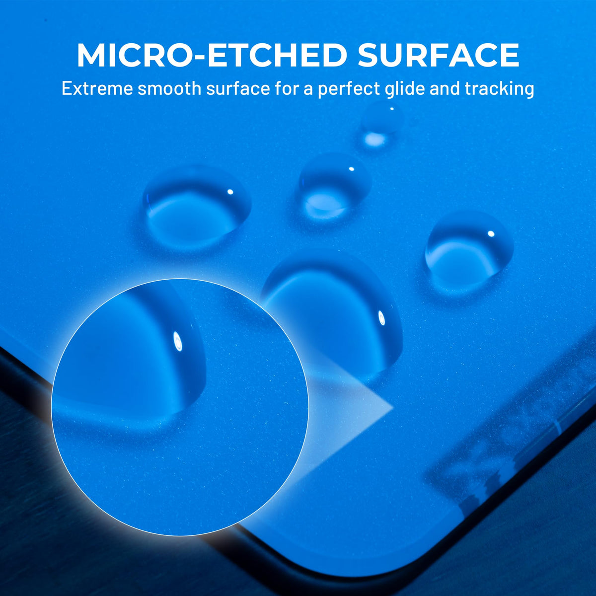 XVX White Glass Mouse Pad 4.0, Hard Mousepad for Gaming,Ultra-Smooth Micro-Etched Surface with