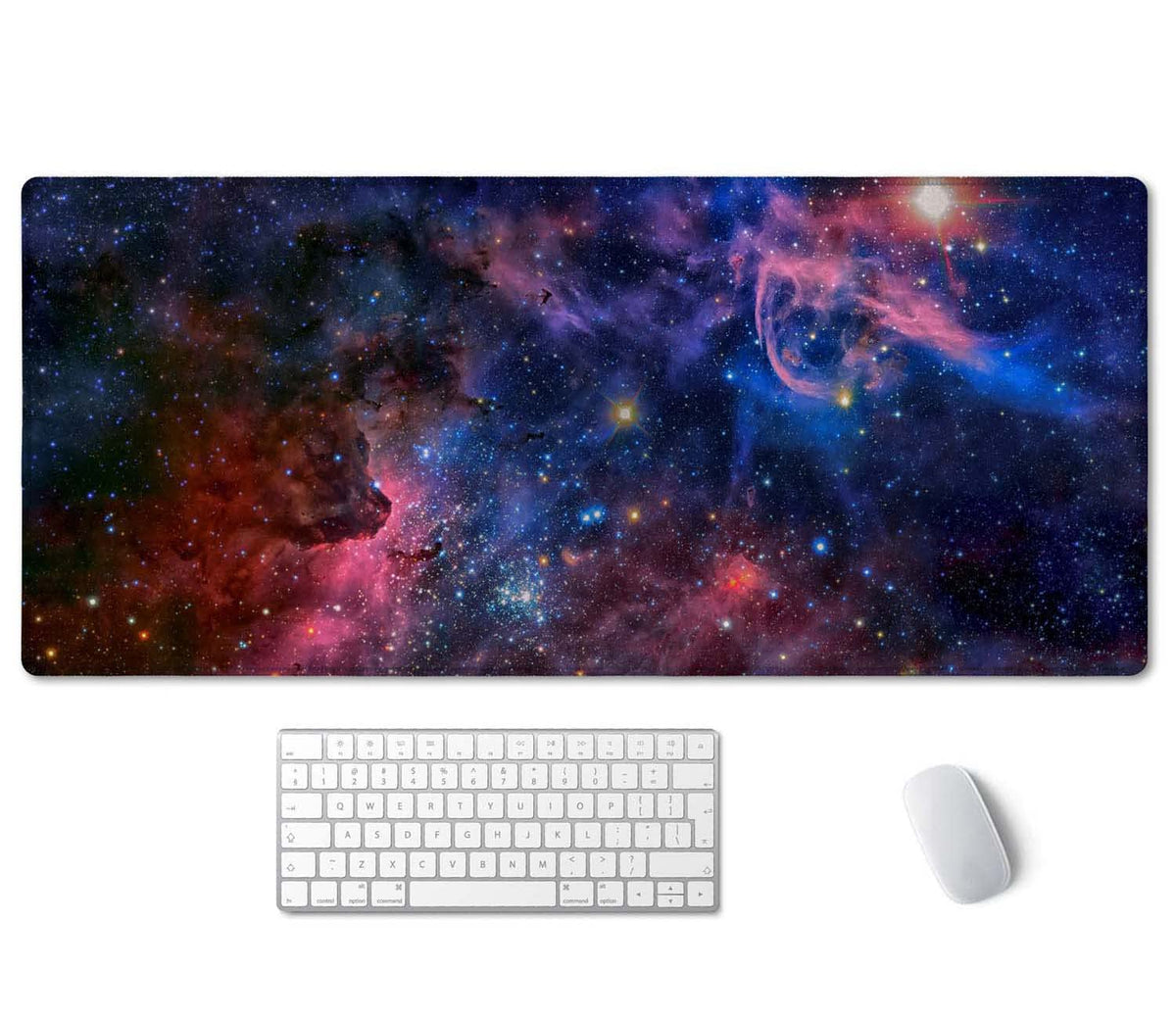 SSOIU Extended Gaming Mouse Pad (35.5x15.7 in), Large Non-Slip Rubber Base Mousepad with Stitched