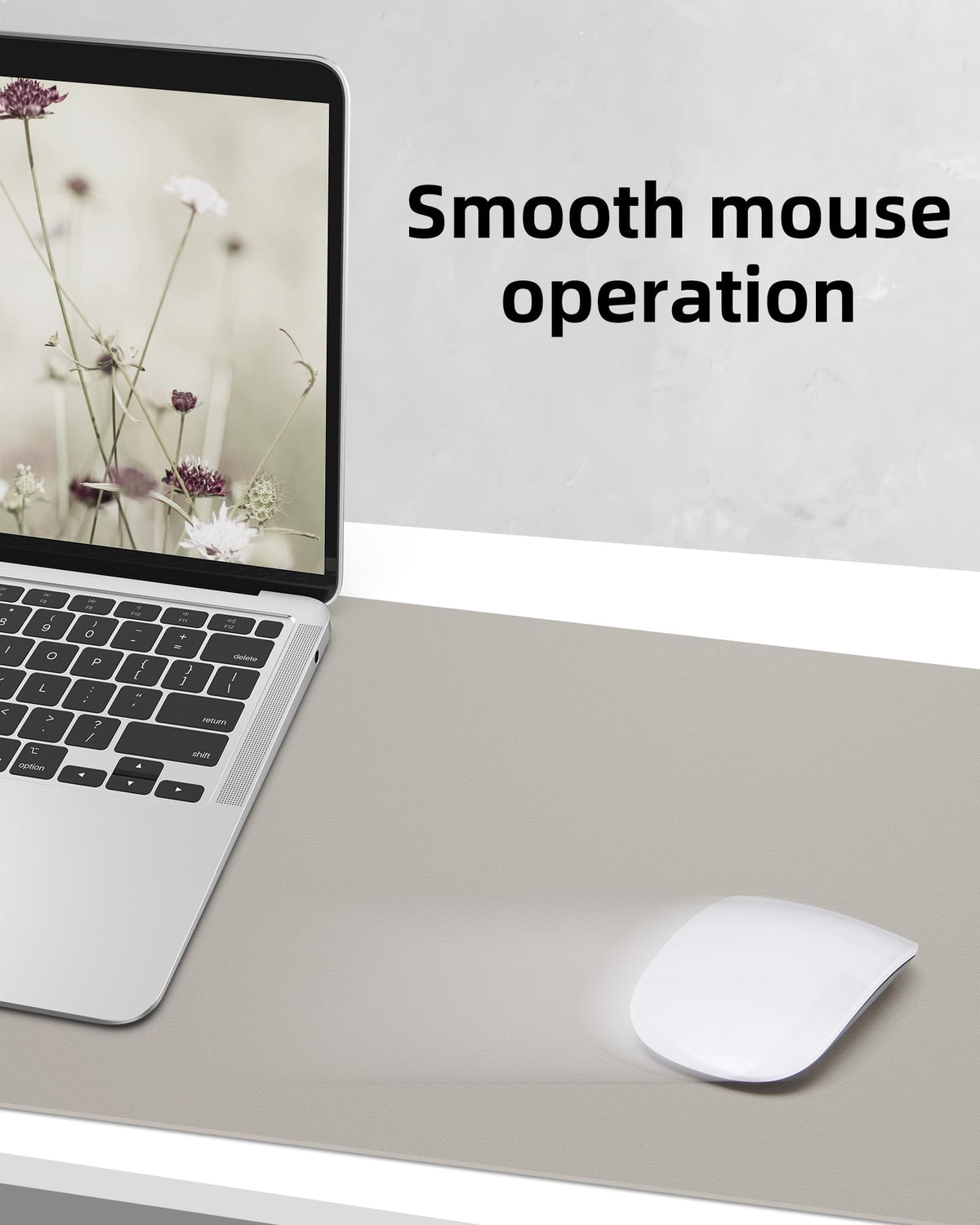 AFIING Leather Desk Pad Protector,55" x 17" Office Desk Mat, Large Mouse Pad, Non-Slip PU Leather