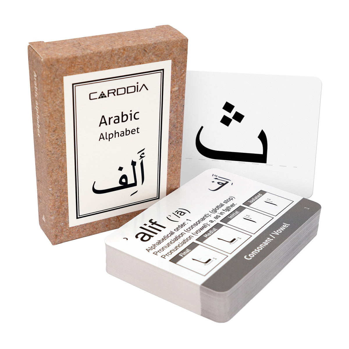 CARDDIA | Arabic Alphabet Educational Flashcards | Includes Consonants, Vowels, Diacritics and