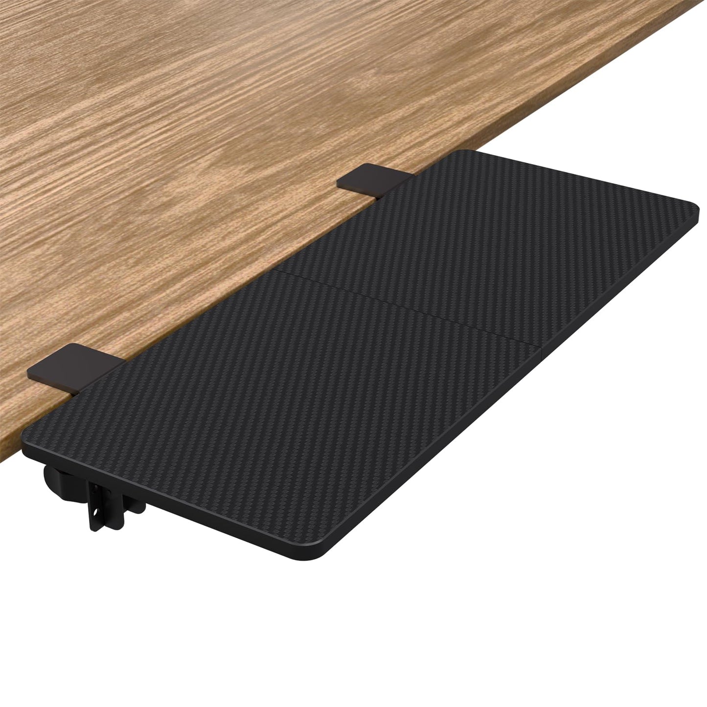 Suptek Clamp-on 9.5 x 23.6 inch Desk Extender, Wrist Support, Foldable Keyboard Tray Platform