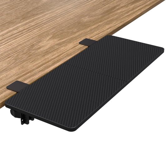 Suptek Clamp-on 9.5 x 23.6 inch Desk Extender, Wrist Support, Foldable Keyboard Tray Platform