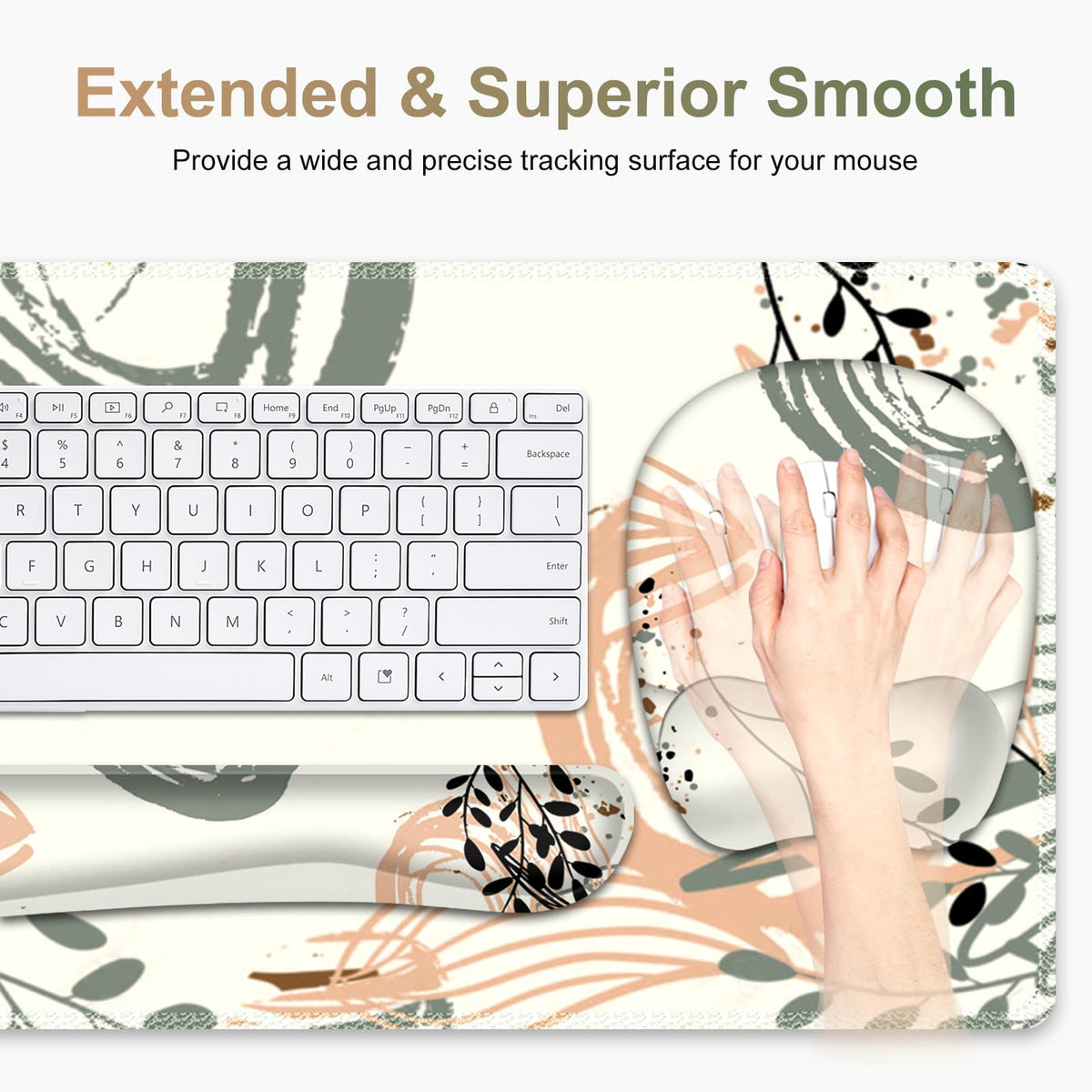 NXZGO Large Mouse Pad with Wrist Support 4 in1 Set, XXL Big Game Mousepad + Keyboard Wrist