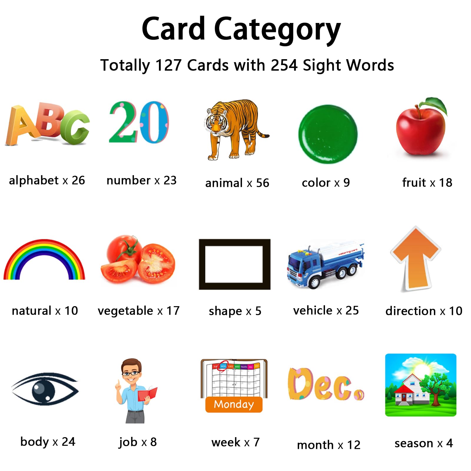 Kidzdo 254 Words Talking Flash Cards, Birthday Gifts for 3 4 5 6 Years Old Boys and Girls, Language