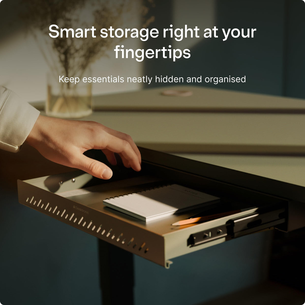 Desktronic Under Desk Drawer — Hidden Under-Desk Storage Organizer, Easy Install, Large Capacity