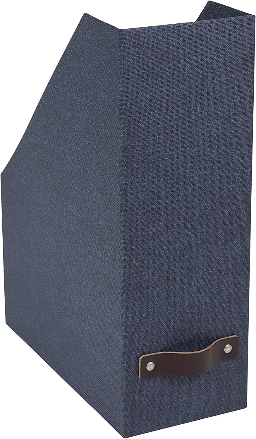 Bigso Box of Sweden Estelle Canvas Fiberboard Upright Magazine Holder and Organizer for Papers and