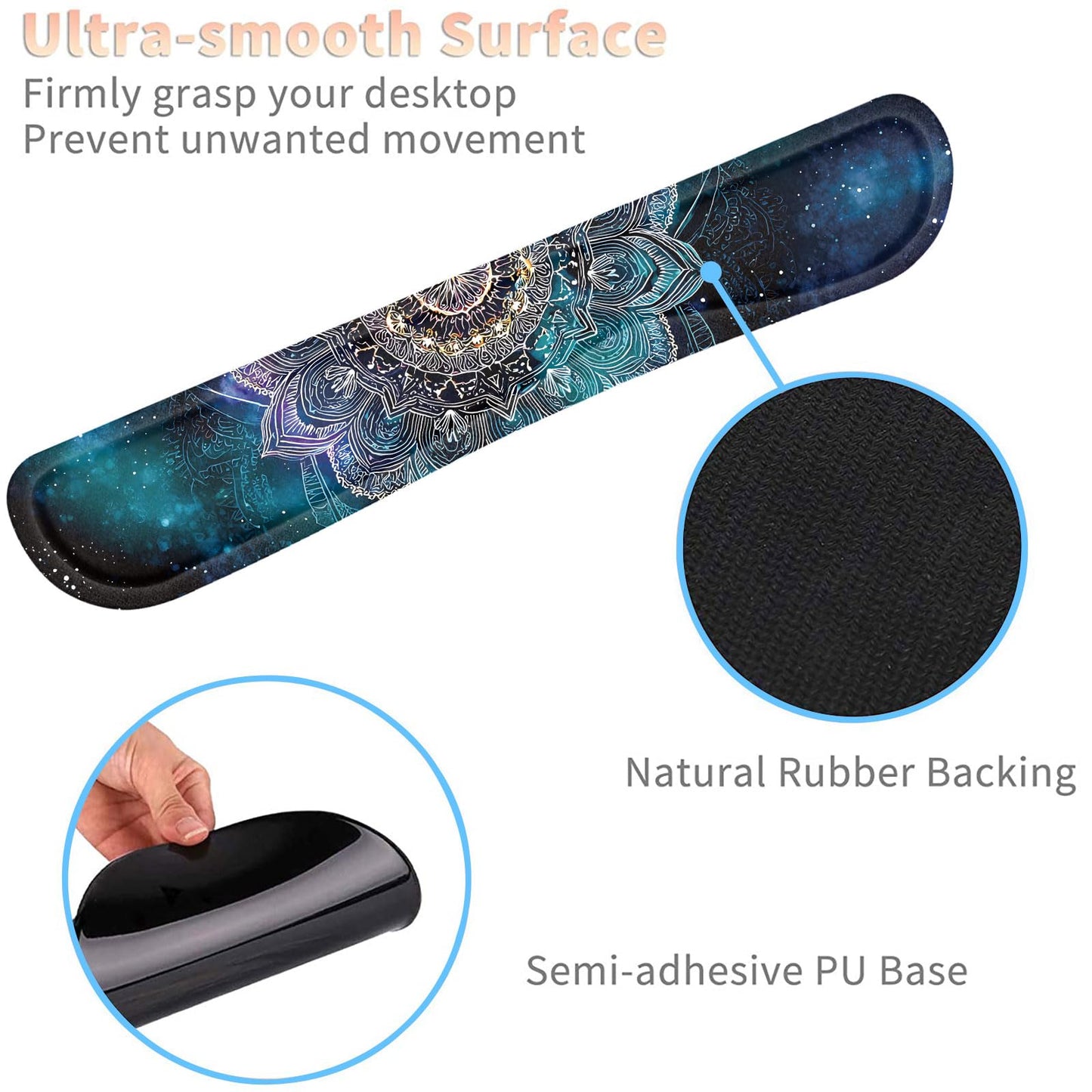 Keyboard Wrist Rest and Mouse Pad Wrist Support Set with Coasters,Ergonomic Gaming Mousepad for