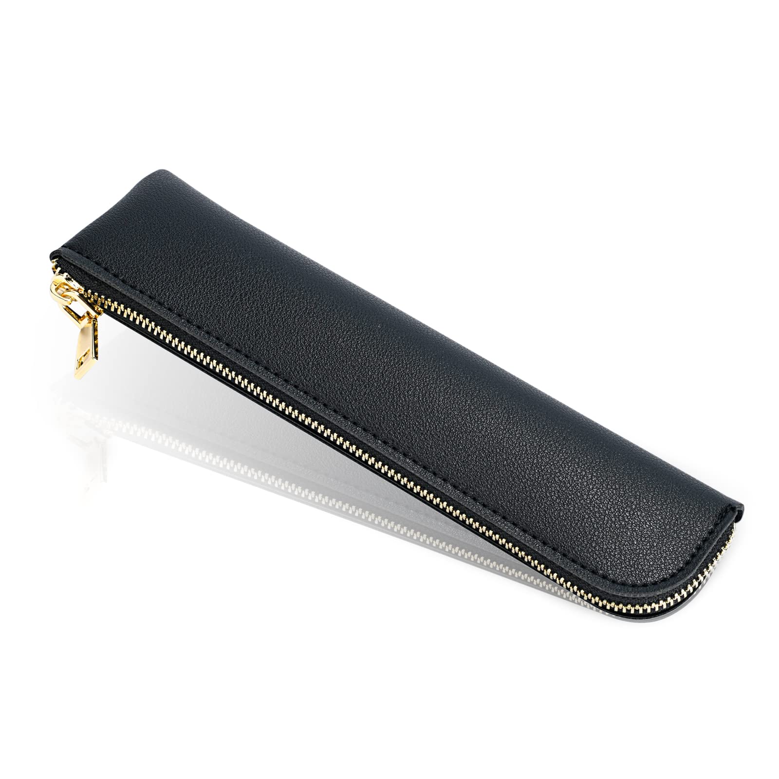 Sluxa Black pencil case, Small pencil pouch, School Accessories, Pen pouch for men with zipper.…