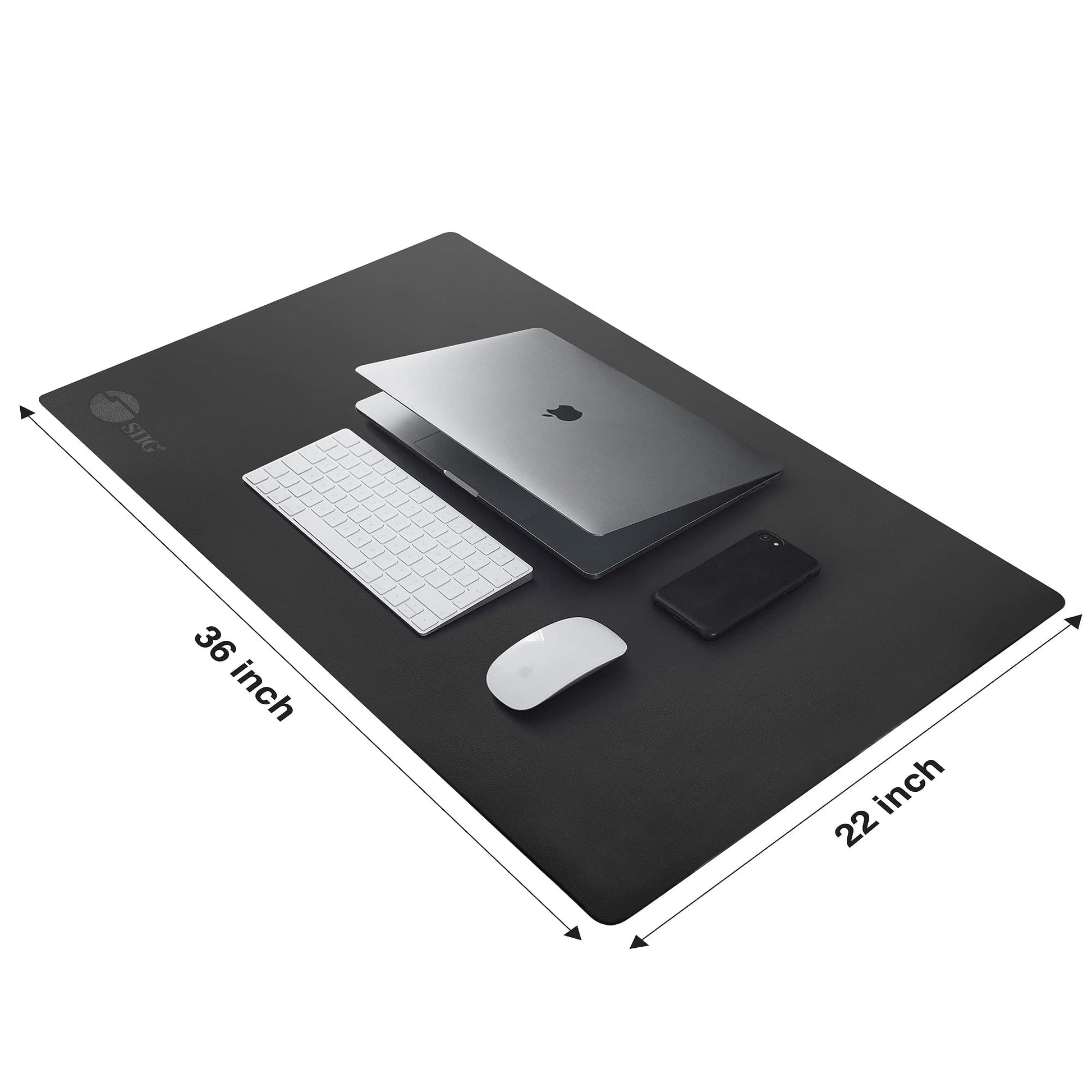 SIIG Extra-Large Vegan Leather Desk Mat, 36 x 22, CE-PD0412-S1