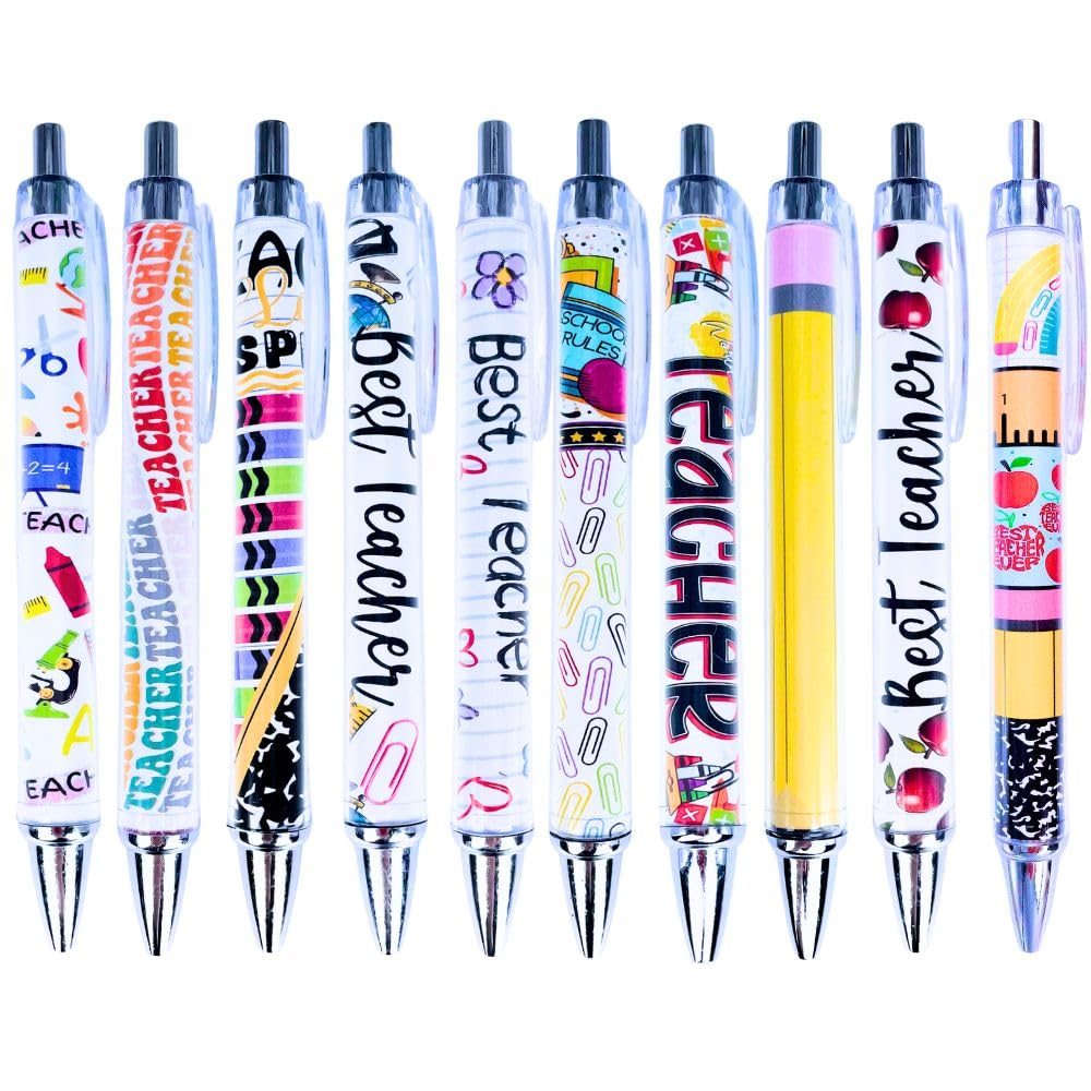 YJ PREMIUMS Teacher Pen | Fun Cute Funny Cool Best Pens for Teacher Set Pack Teach Love Inspire