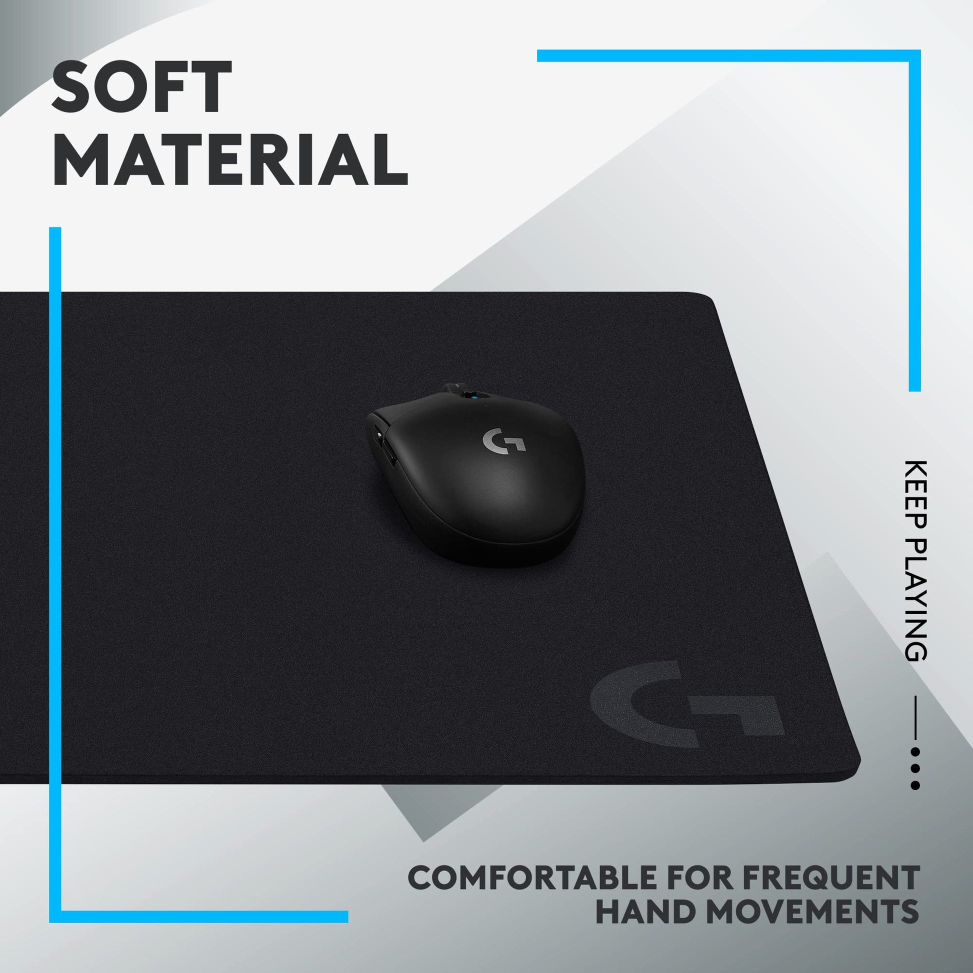 Logitech G640 Large Cloth Gaming Mouse Pad (600x460x3) - Black
