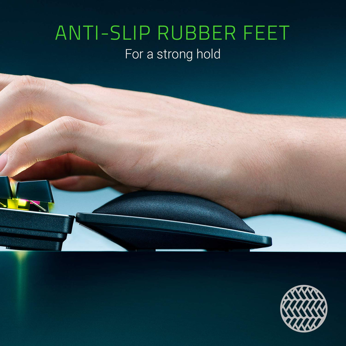 Razer Ergonomic Wrist Rest for Full-Sized Keyboards, Classic Black