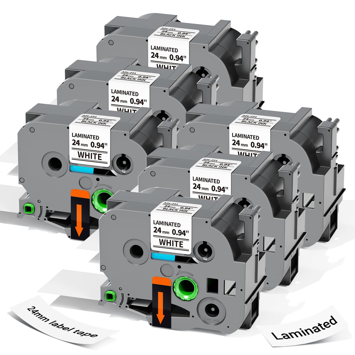 Compatible with Brother P-Touch TZe-251 Laminated Label Tape TZ TZE 1" 24mm