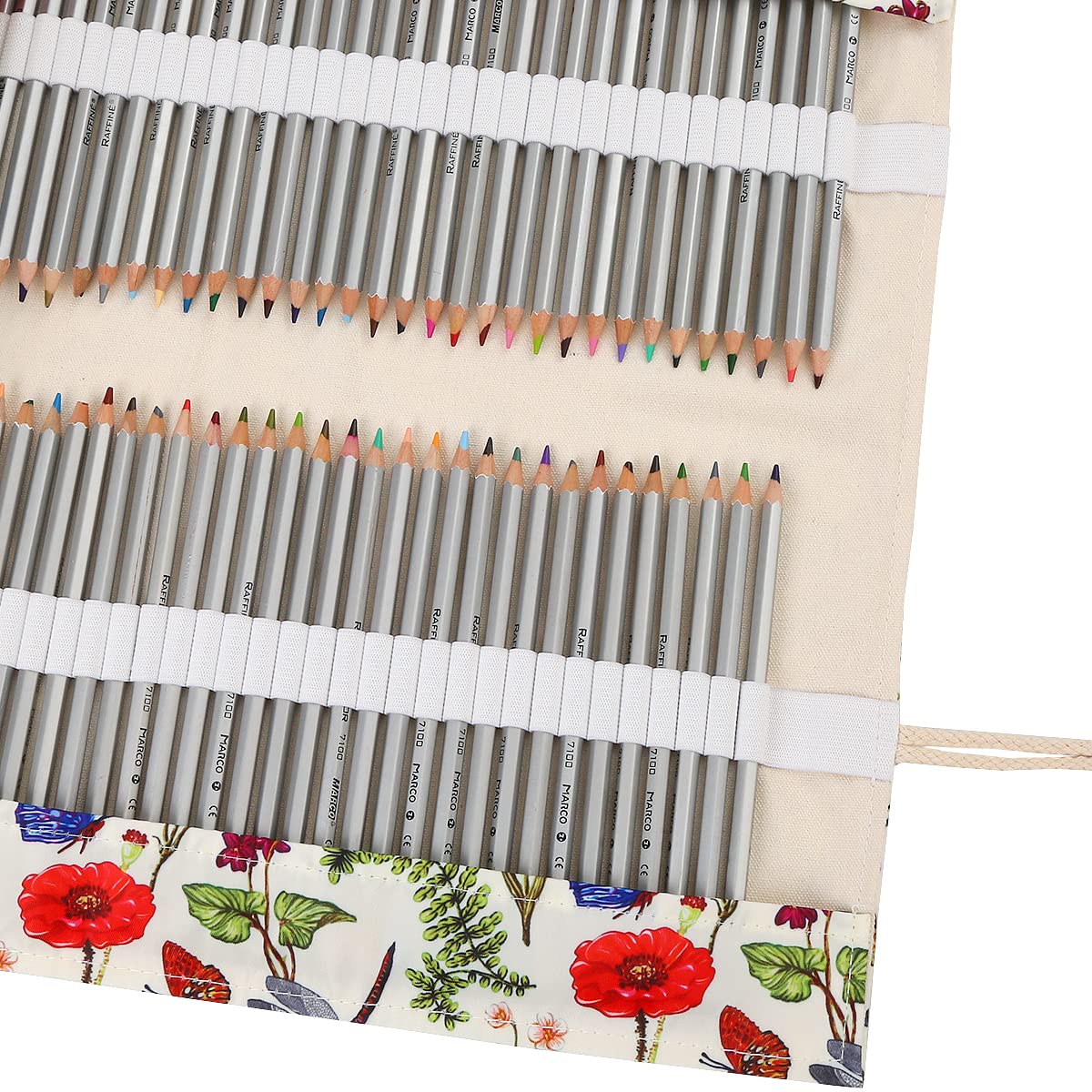 Lbxgap 168 Slot Pencil Roll Wrap Up Pencil Pouches Holder