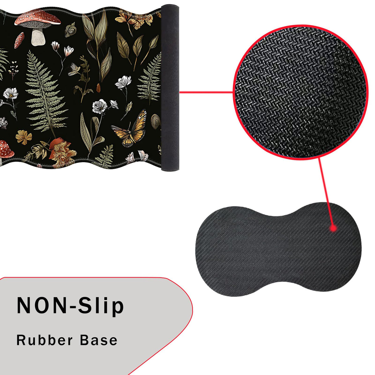 CICPLKSE Mouse Pad with Wrist Support + Desk Mat + Coaster 3 in 1 Set, XL Large Gaming Mousepad