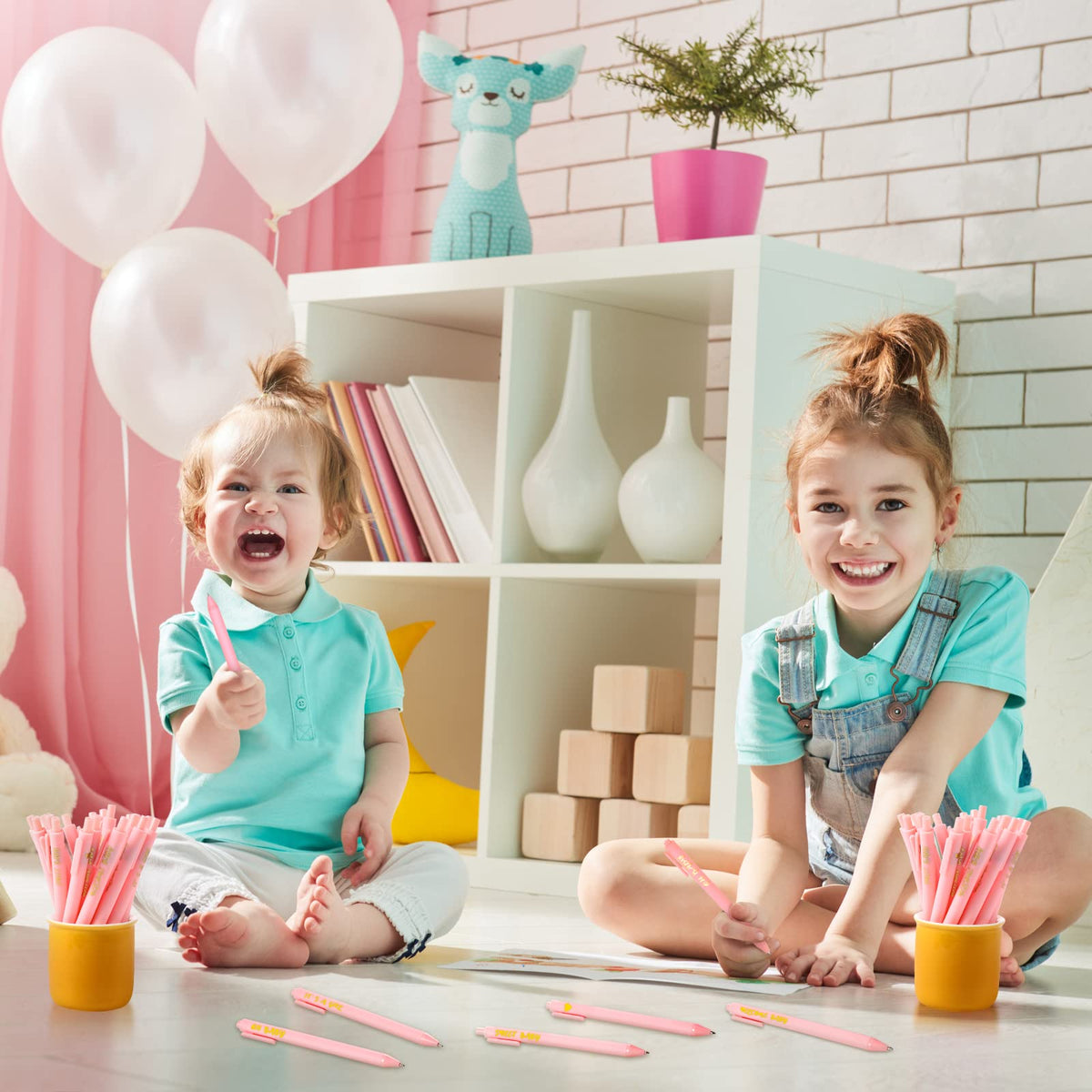 Nuanchu 50 Pcs Baby Shower Pens for Guests It's a Boy or Girl Pens Retractable Baby Shower Favors