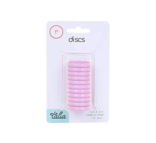 Talia Discbound Notebook - Discs (Spring Pink, 1Inch)