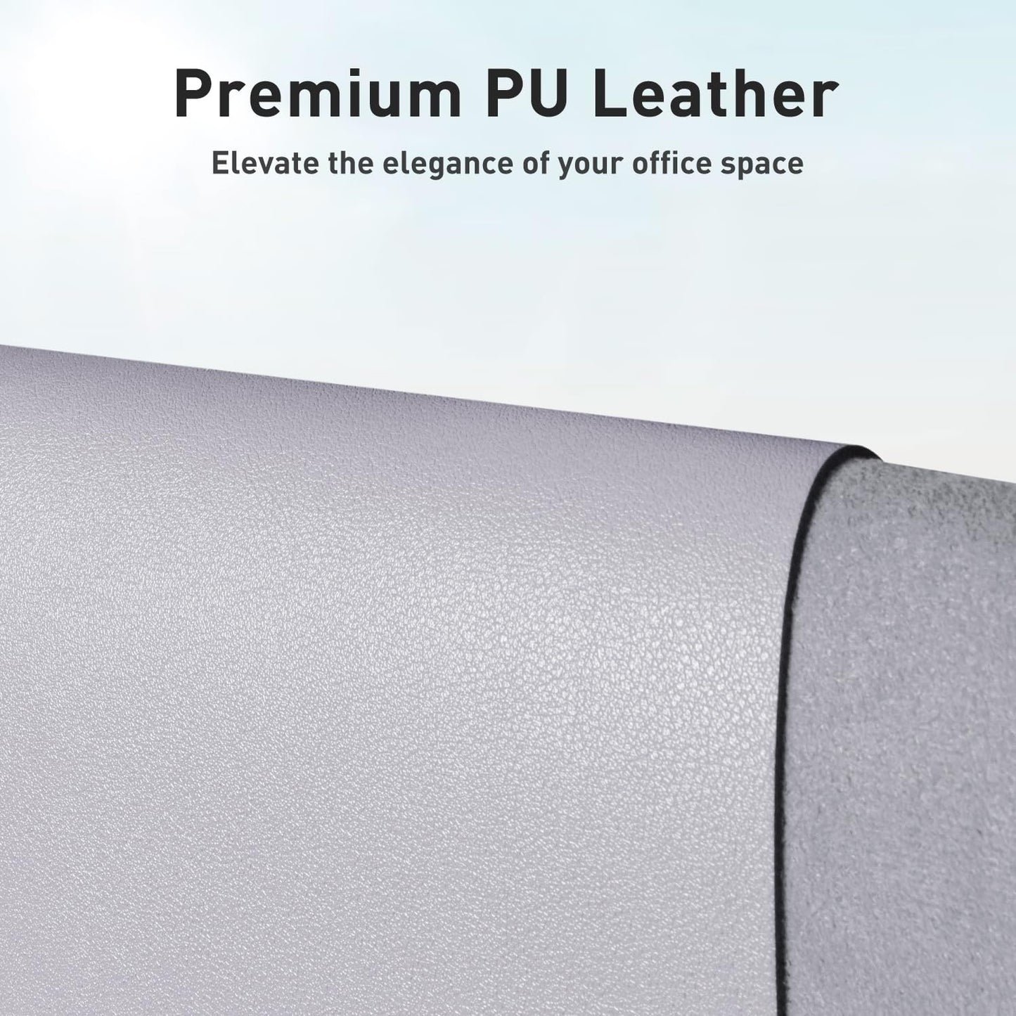 Aothia Faux Leather Desk Mat - Non-Slip PU Leather Desk Blotter, Waterproof Writing Surface, Large