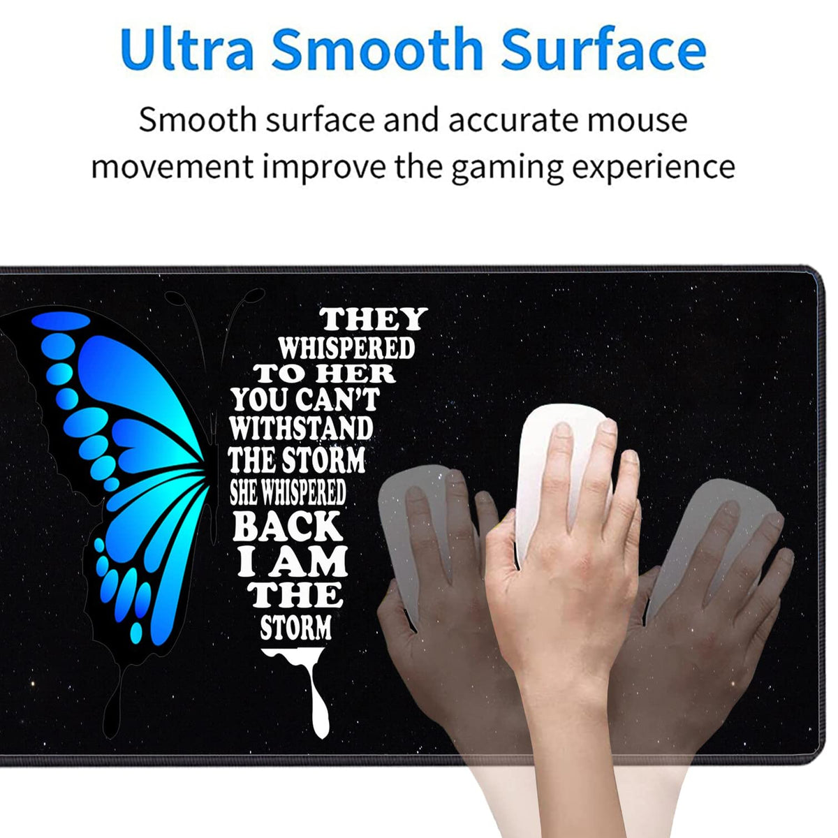 3 Piece Mouse Pad Set with Stitched Edge Large Anti-Slip Mouse Pad Desk Pad Keyboard Pad + Wrist