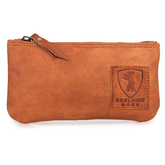 BERLINER BAGS Vintage Leather Pencil Case, Pen Pouch for Work and University or for Tobacco, for