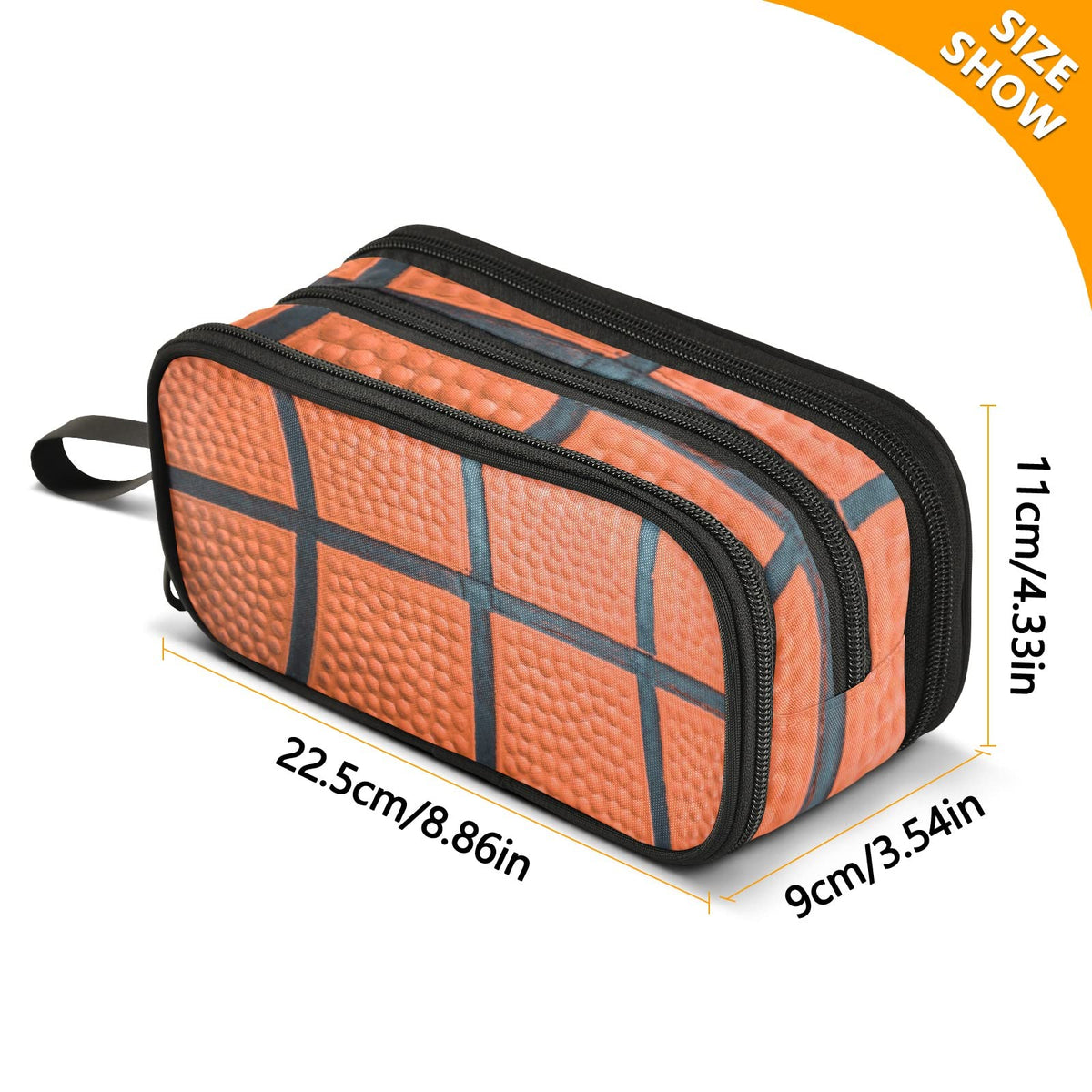 XUWU Basketball Print Large Capacity Pencil Case Pencil Pouch Pen Box